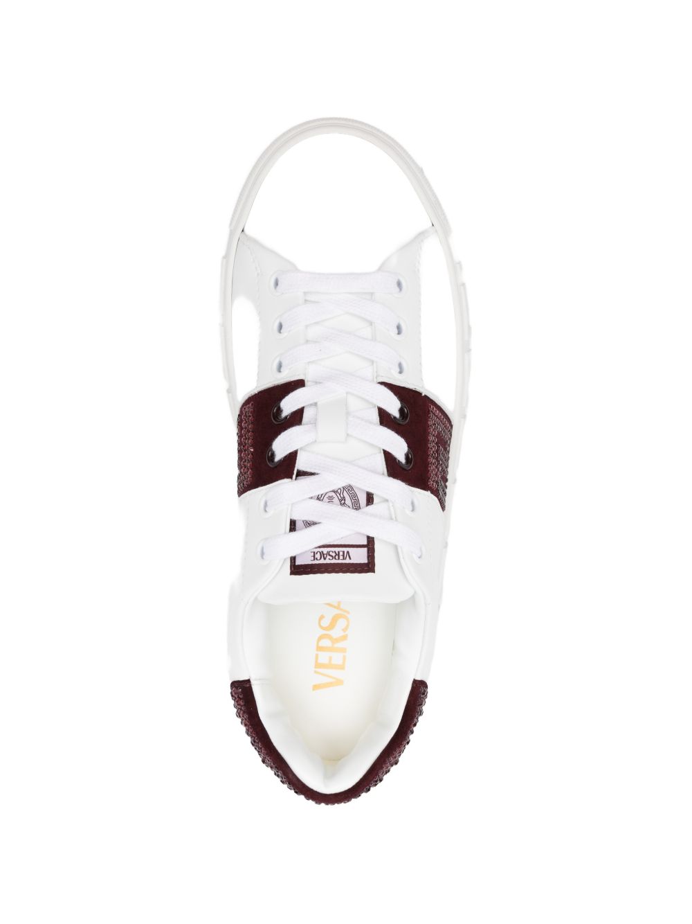 Silk And Nylon Sneakers With Textured Burgundy Panels