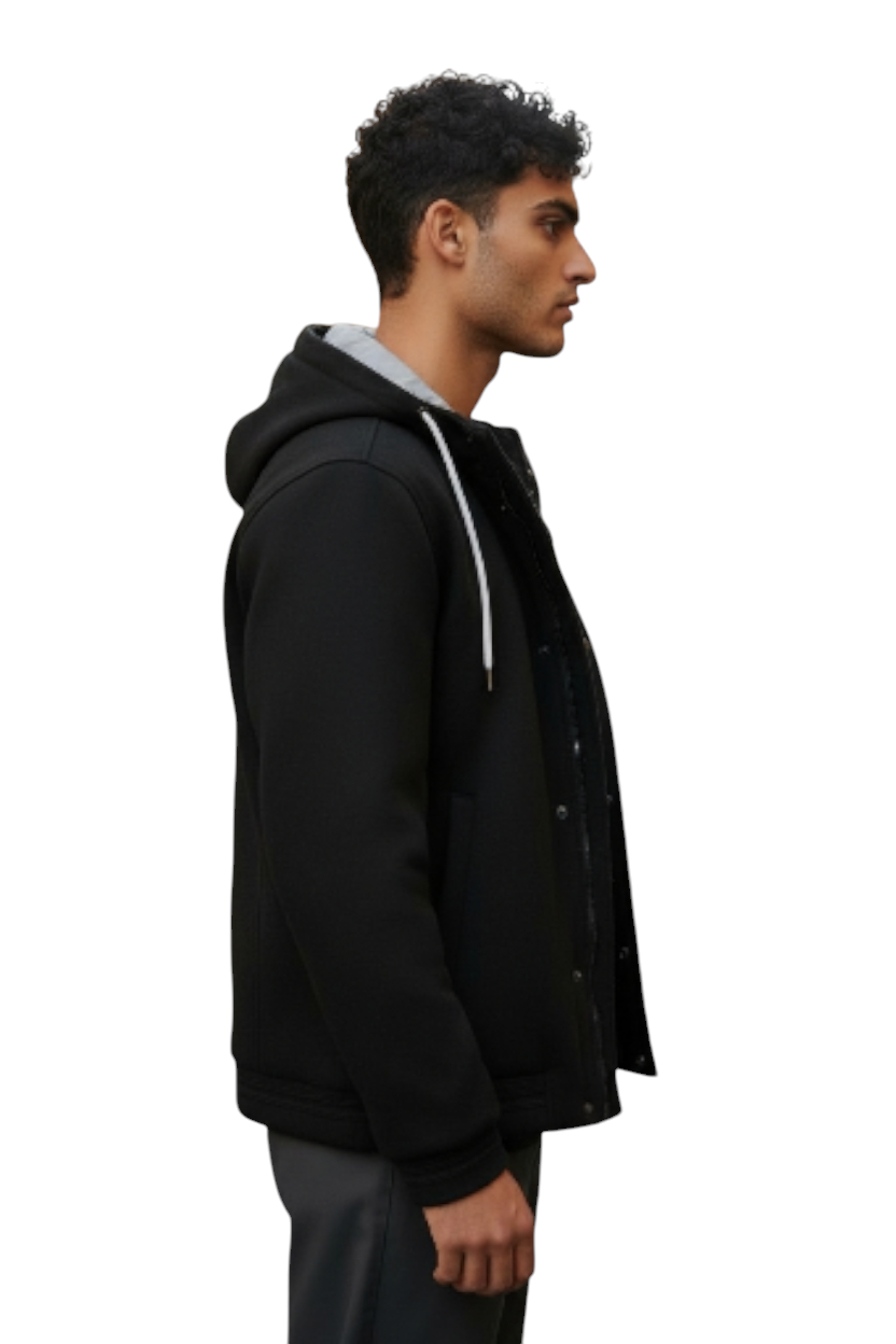 Convertible Jacket With Removable Hood