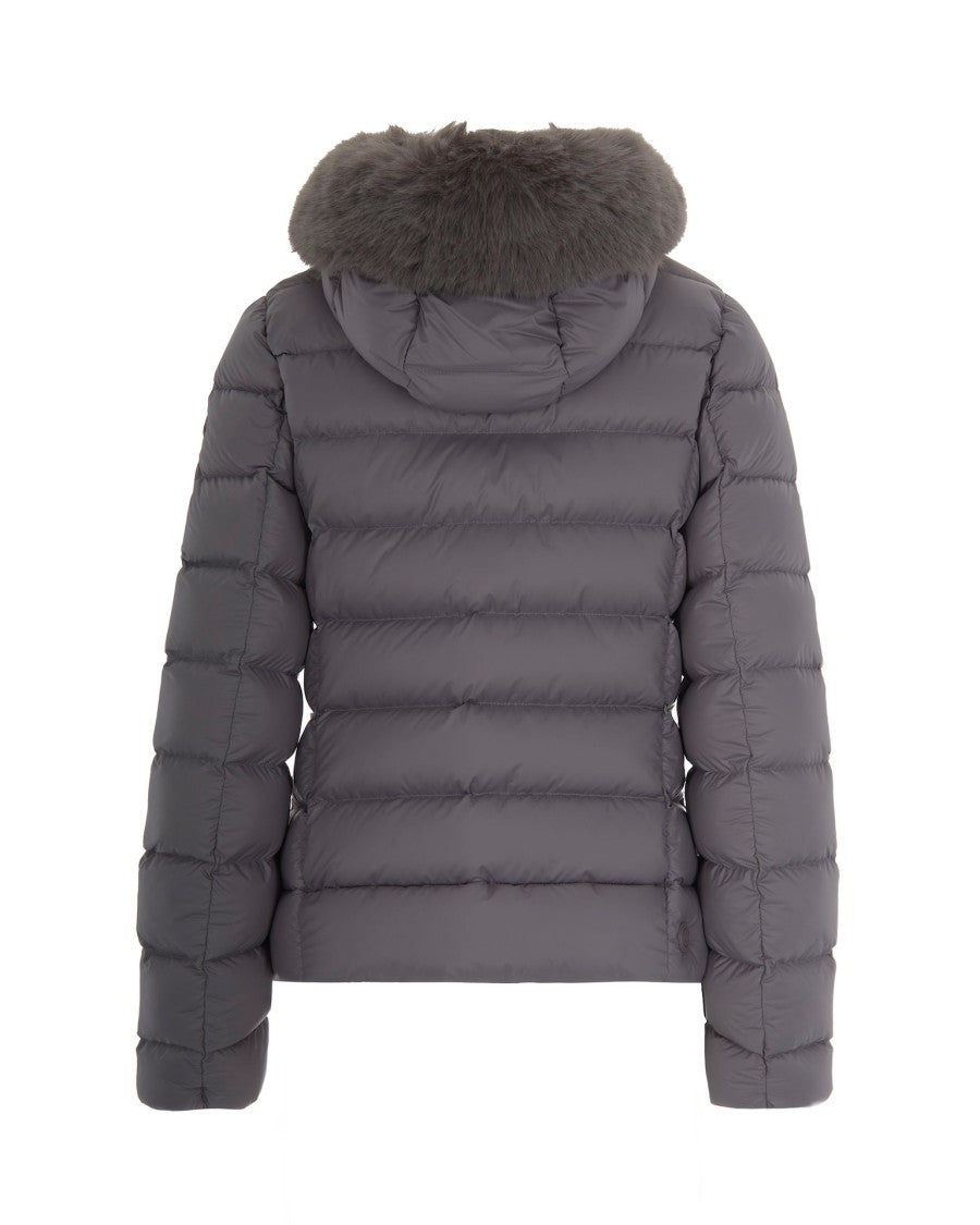 Dove Gray Hooded Down Jacket