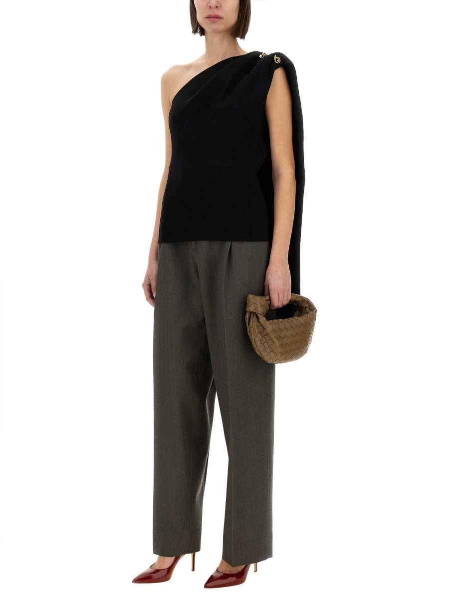 Tailored Crepe Top with Minimalist Design