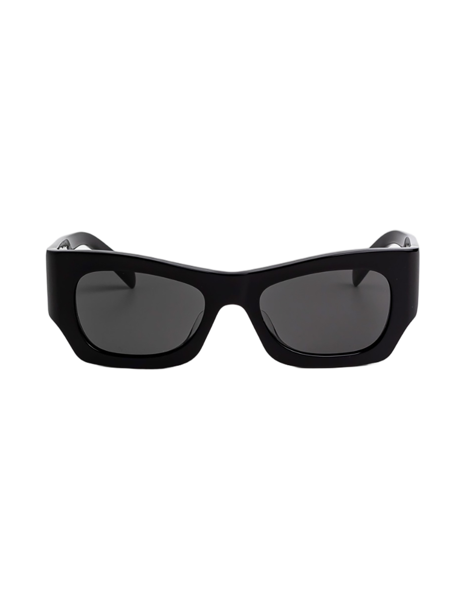 Rectangular Sunglasses with Glossy Black Frame