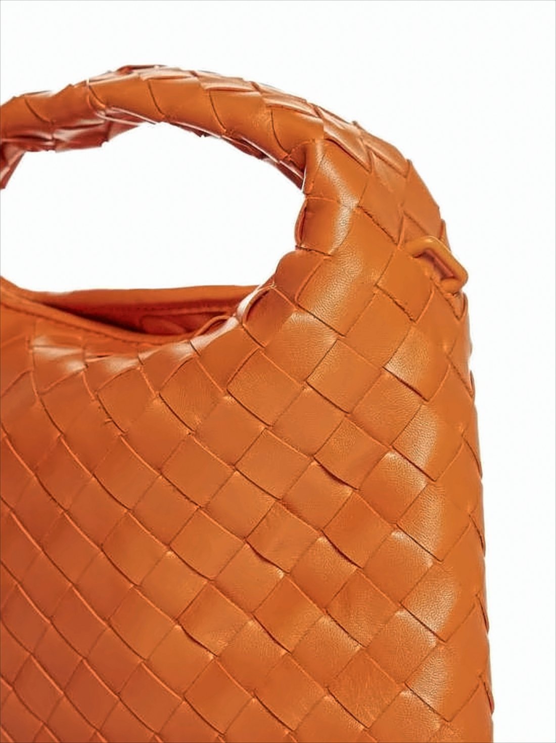 Medium-sized Woven Leather Tote Bag