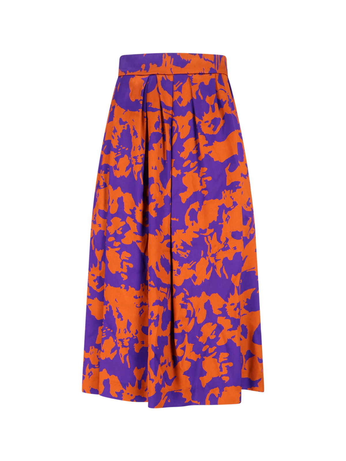Flowing Orange Skirt With Smooth Texture