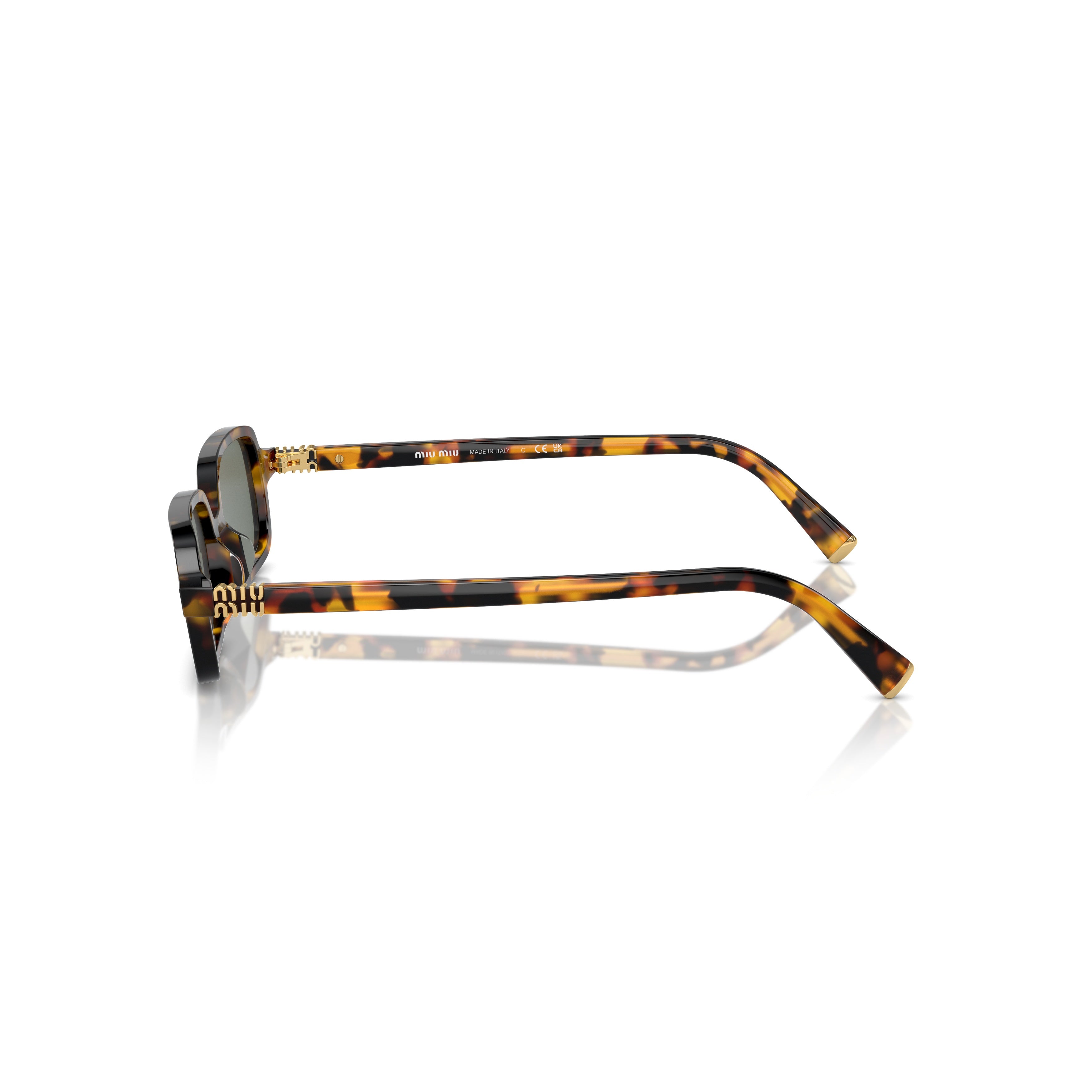 0mu 11zs Rectangular Tortoiseshell Acetate Sunglasses
