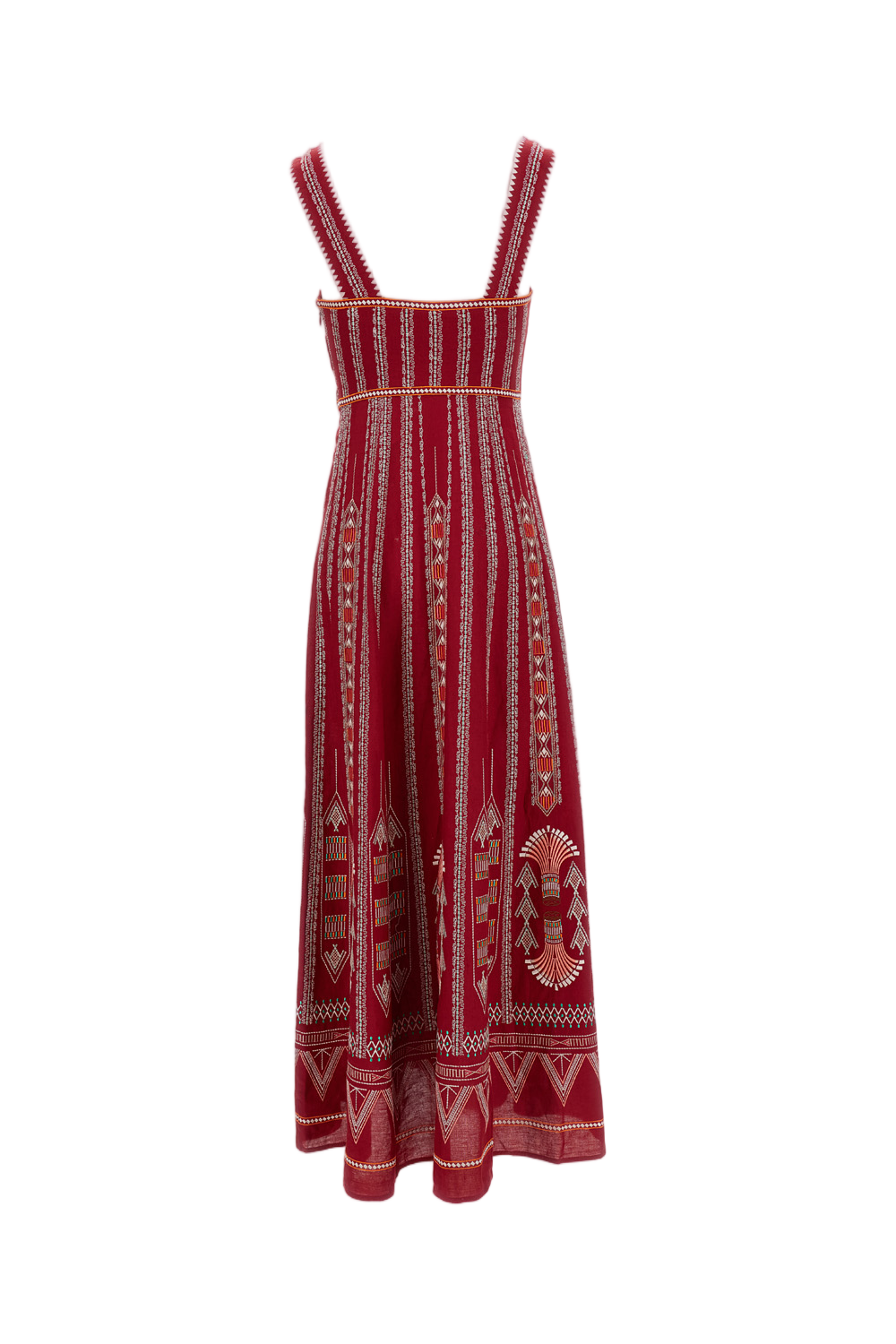 Ballerina Embroidered Linen-Cotton Dress