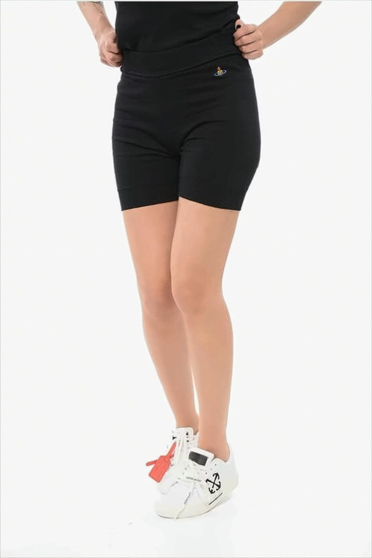 High-Waisted Cotton Shorts with Smooth Finish