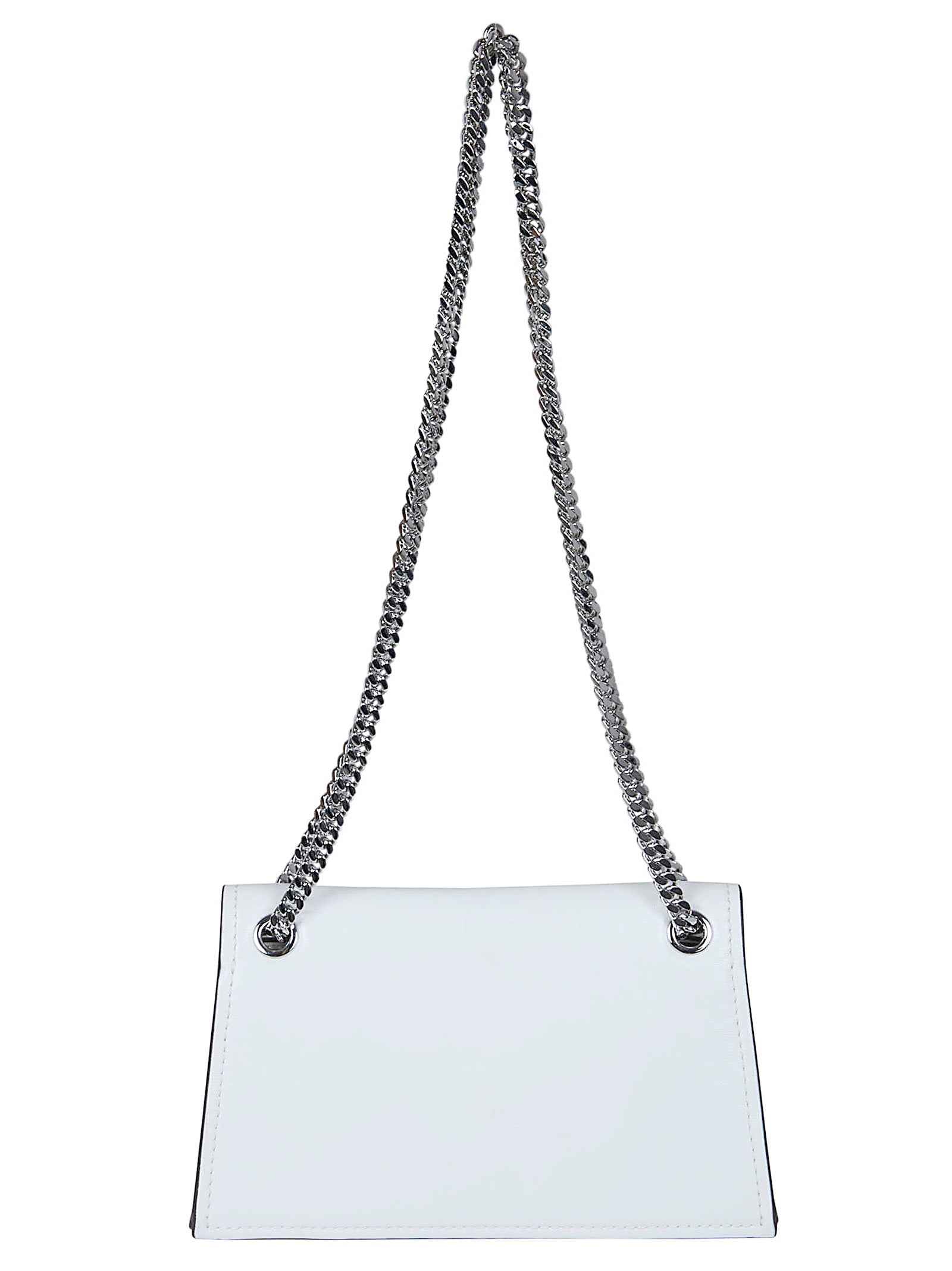 Convertible White Lamb Leather Bag