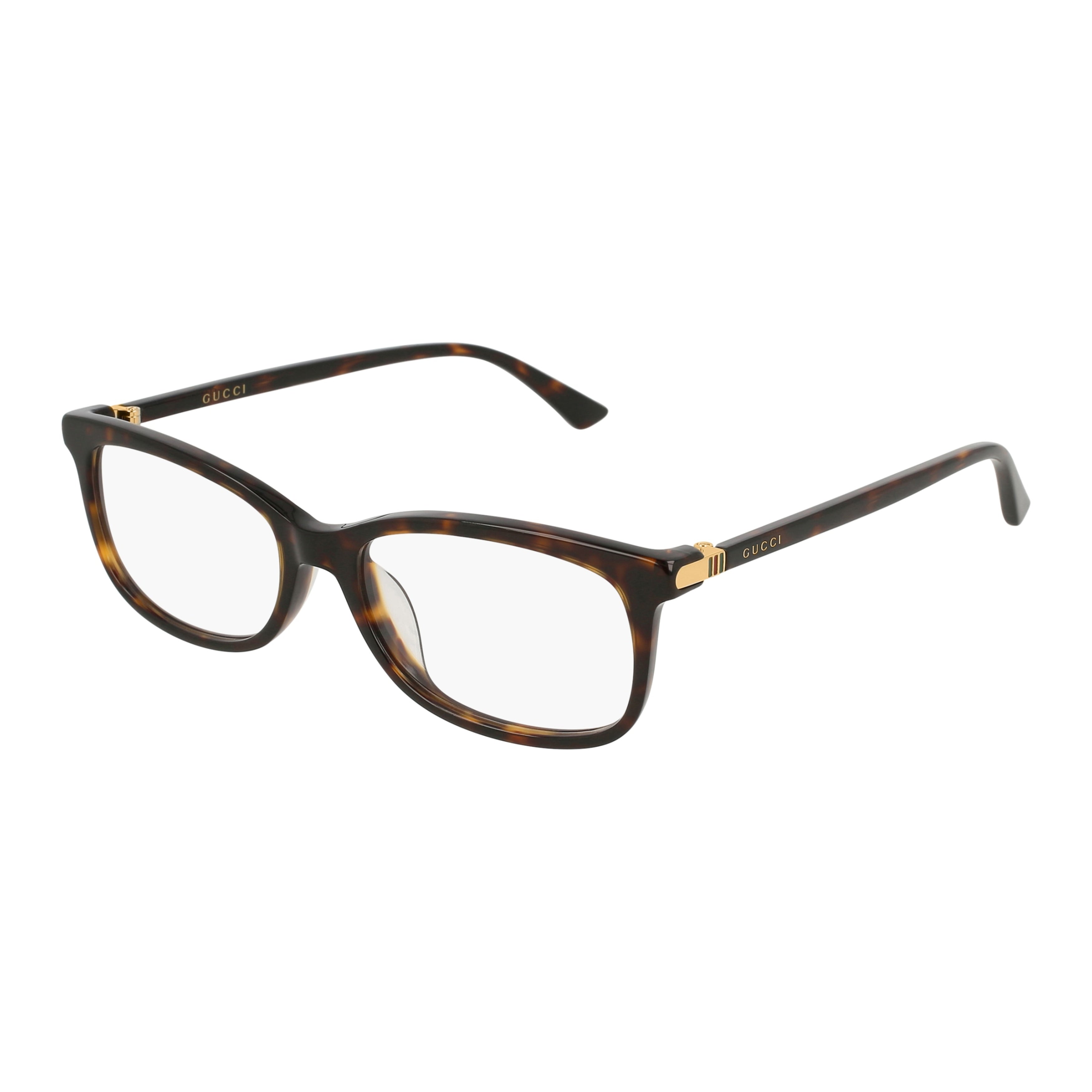 Gg0296oa Rectangular Tortoiseshell Frame Eyeglasses