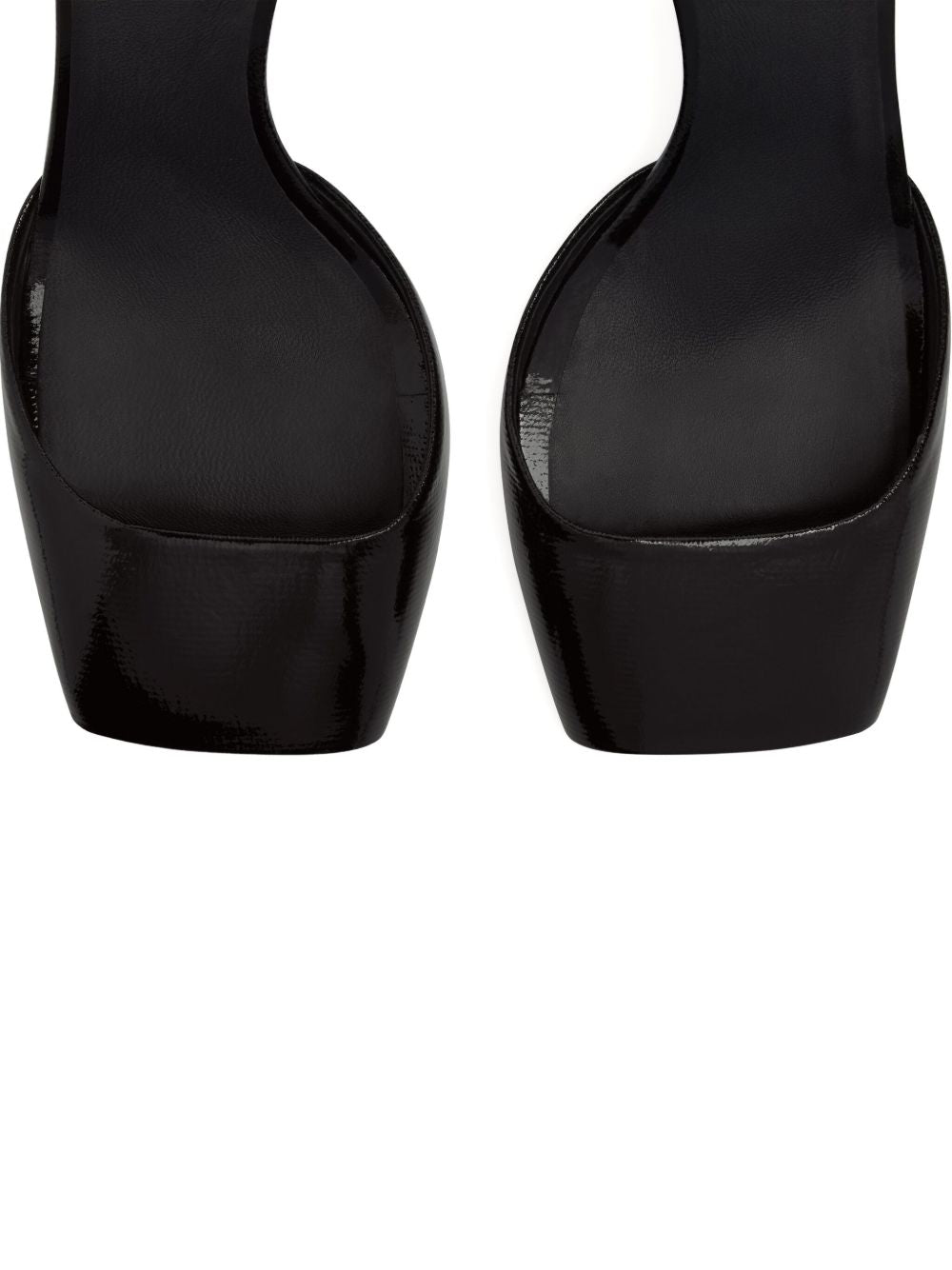 Patent Leather Peep Toe Ankle Strap Pumps