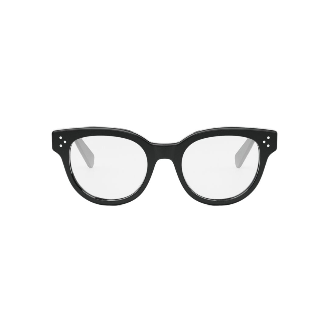 Cl50109i Bold Rounded Square Black Eyeglasses