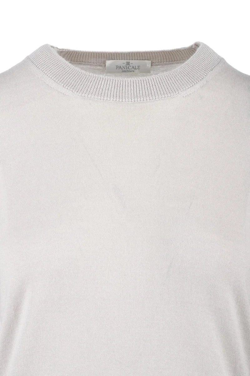 Wool Silk Under Jacket Top - Grey