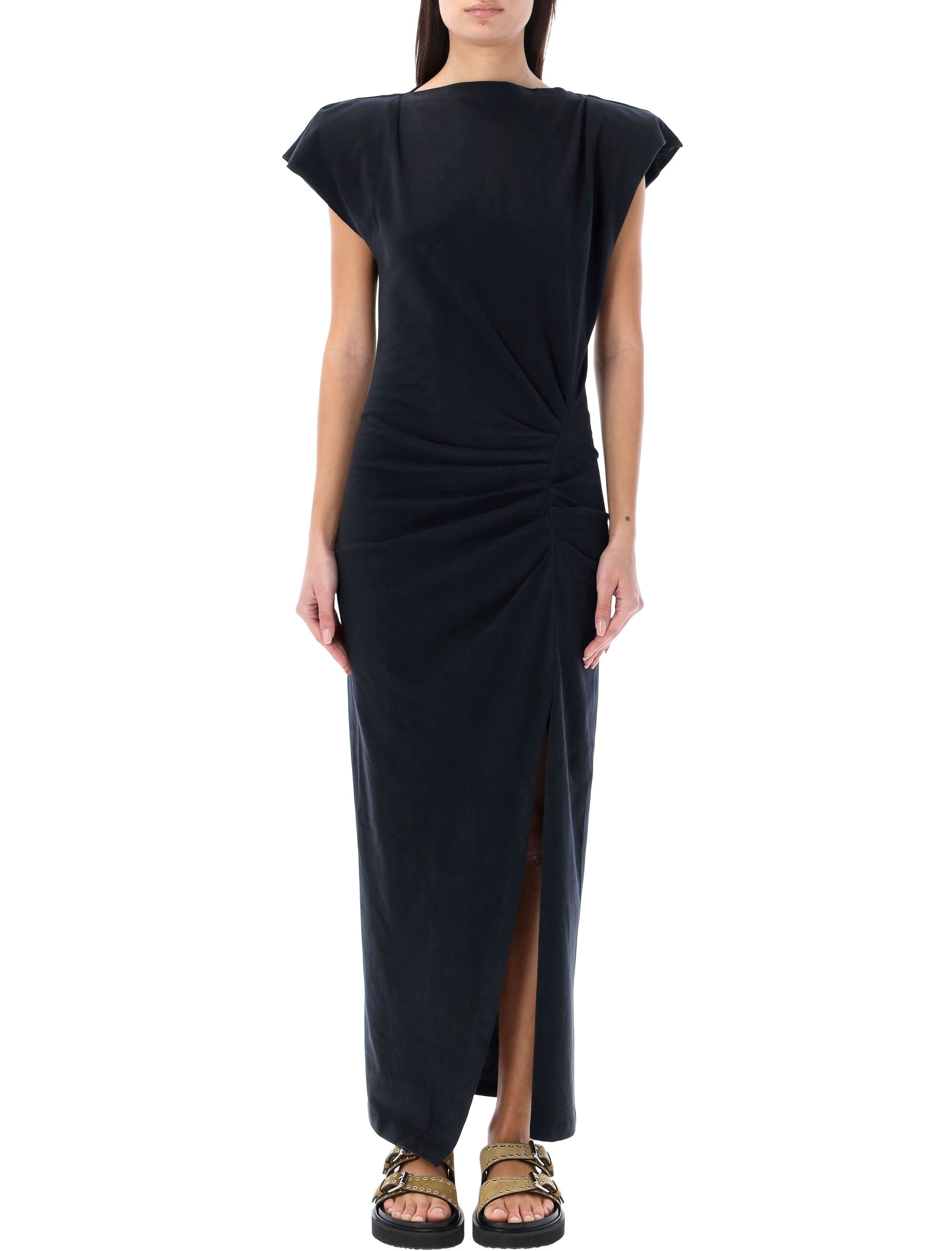 Isabel Marant Nadela Cotton Draped Maxi Dress