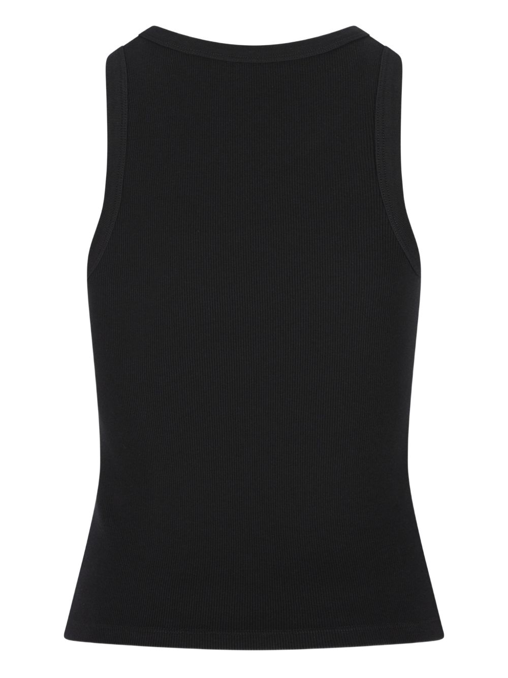 Fitted Sleeveless Tank Top in Silk and Nylon Blend