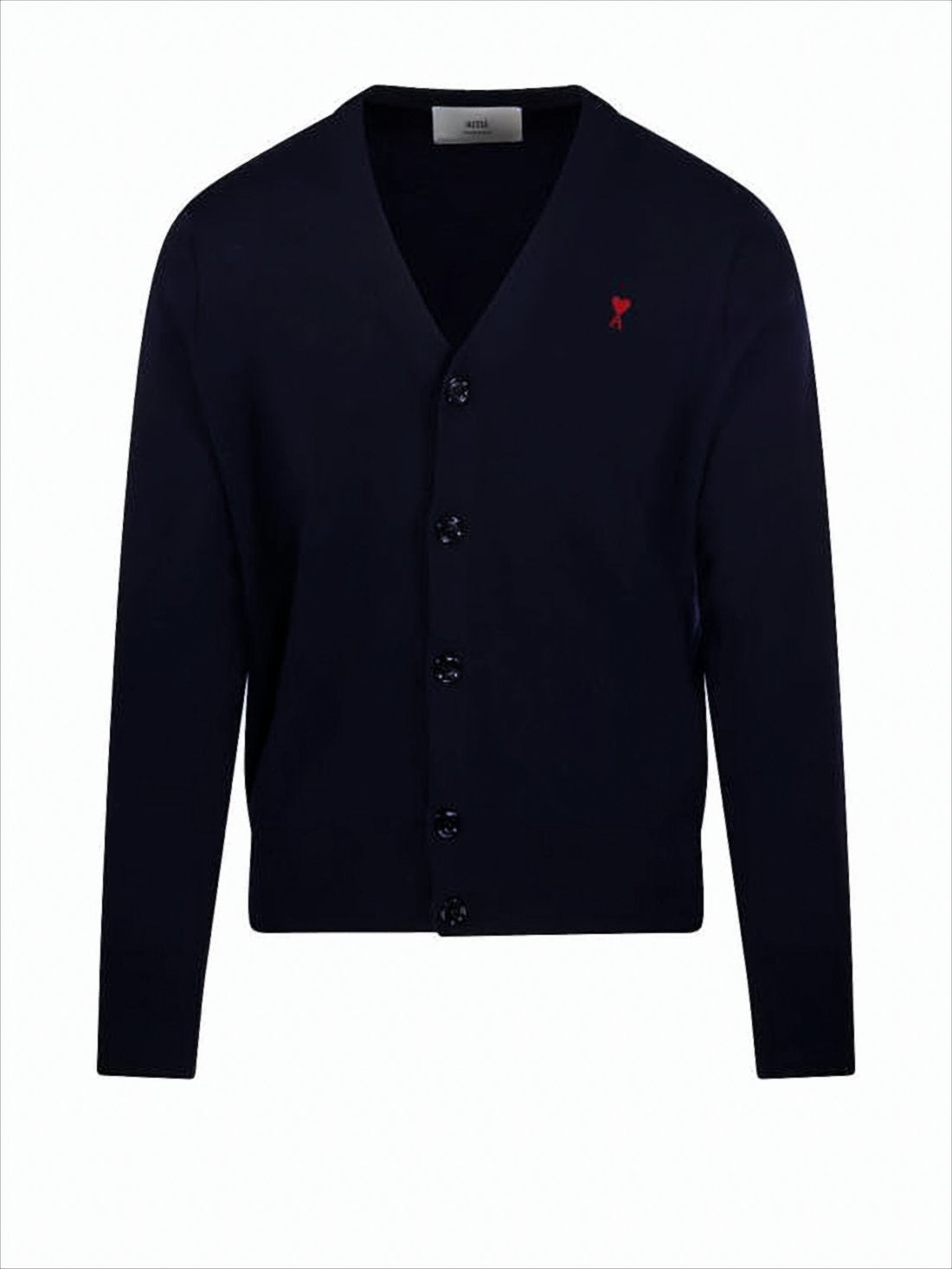 V-Neck Cardigan With Button-Down Front