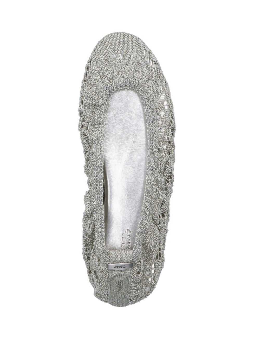 "Belna" Crochet Ballet Flats – Silver