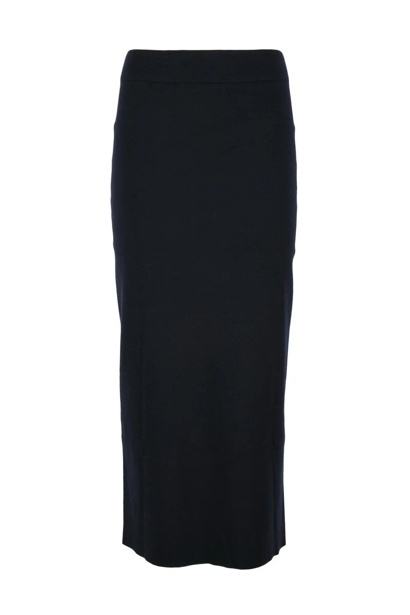 Knit Midi Skirt - Blue