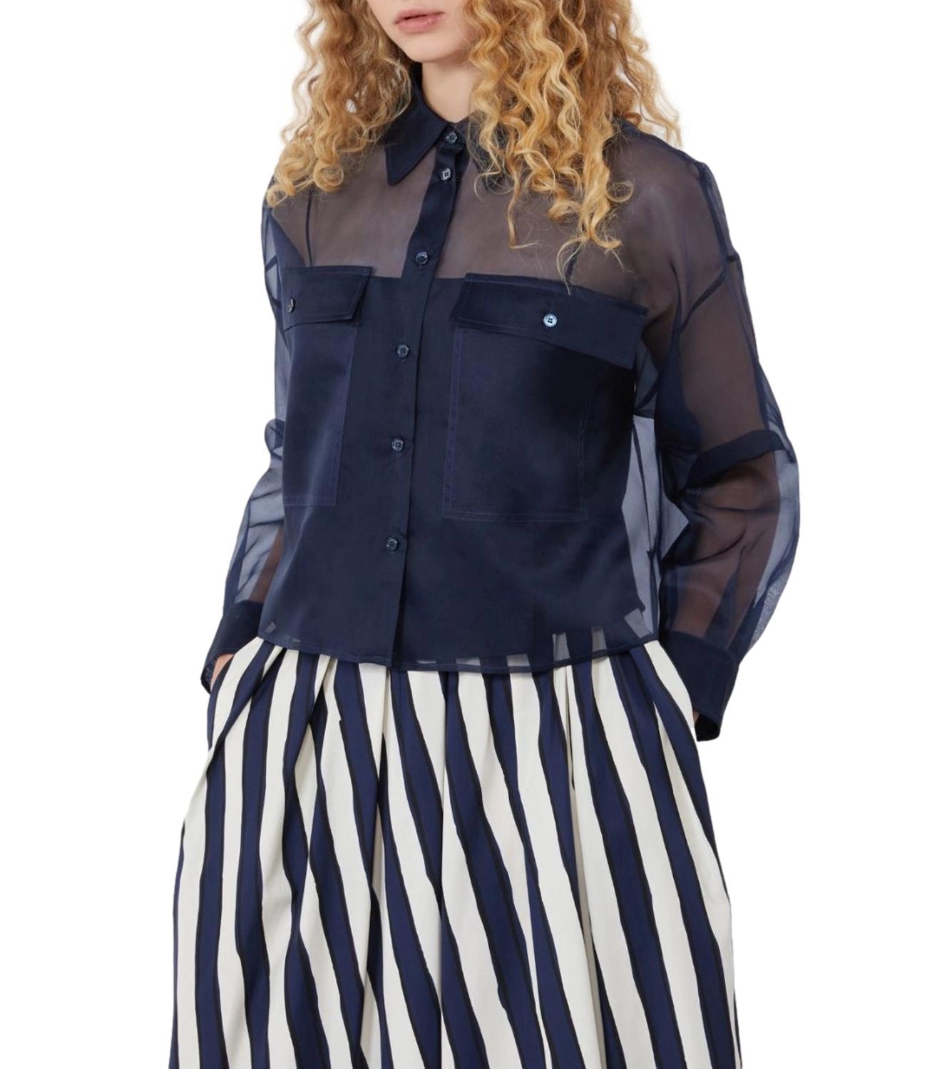 Blue Wkdcolomba Silk Blend Shirt