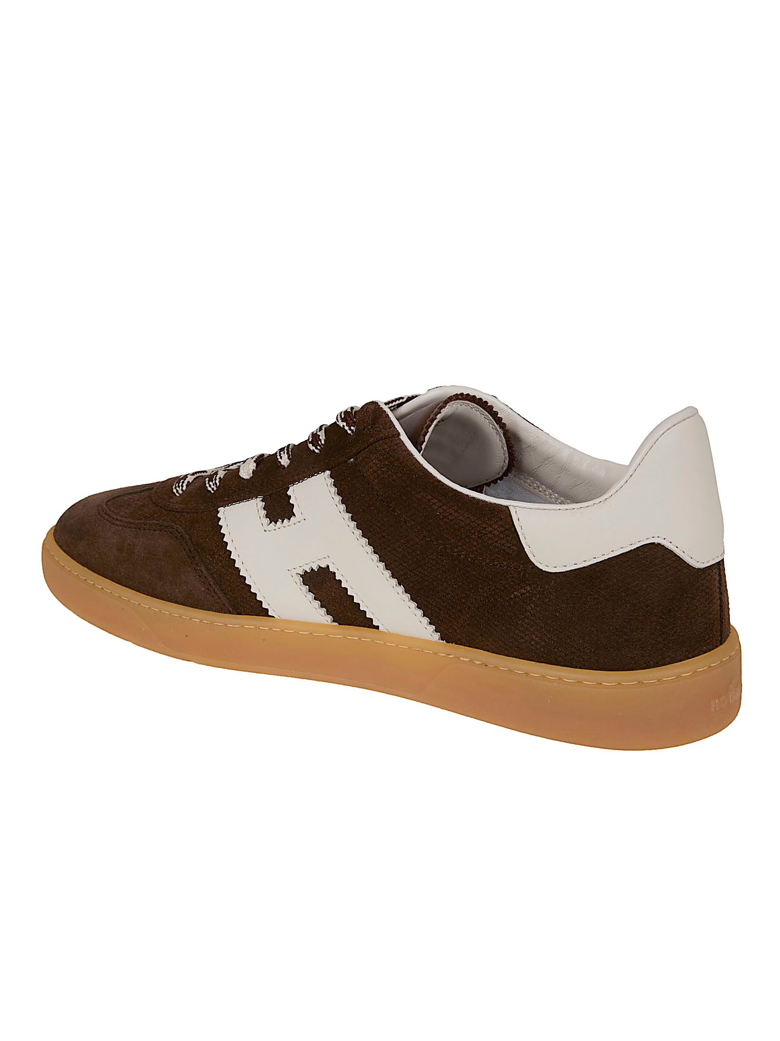 Low-Top Sneakers with Amber Rubber Sole