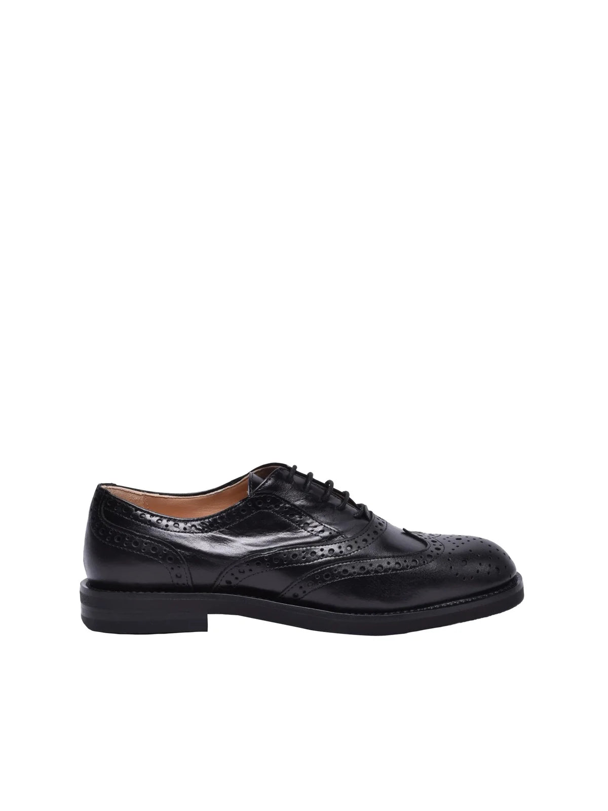 Black Leather Rubber Men's Oxford Shoes