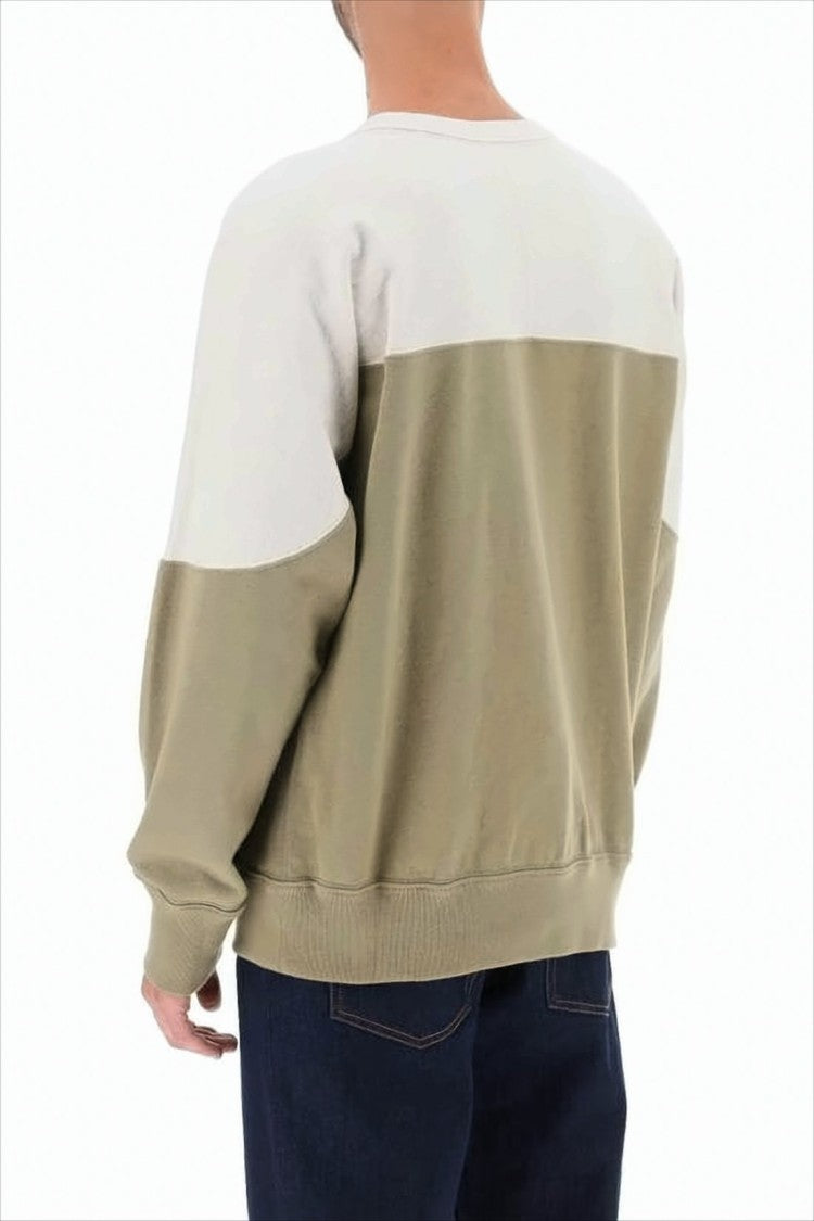 Color-Block Long-Sleeve Sweatshirt with Oversized Text Detail
