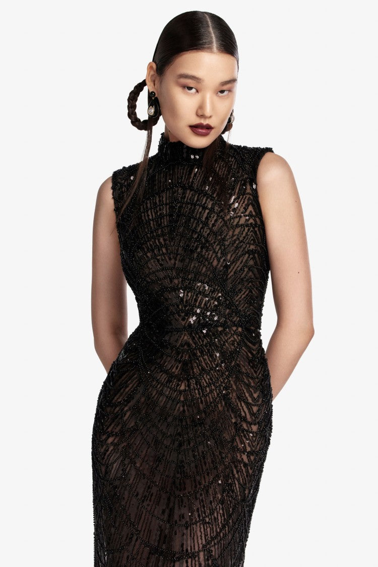 Long Beaded Dress