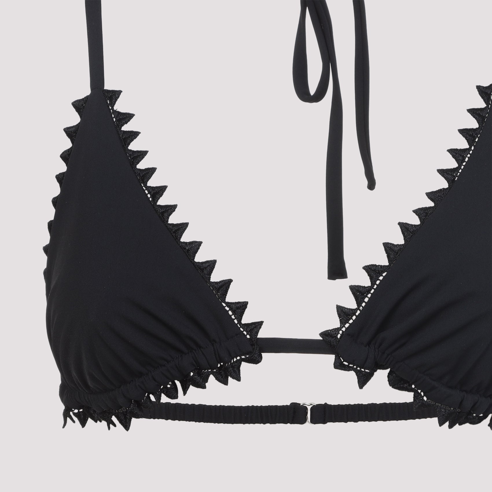 Black Polyamide-Elastane Blend Swimwear