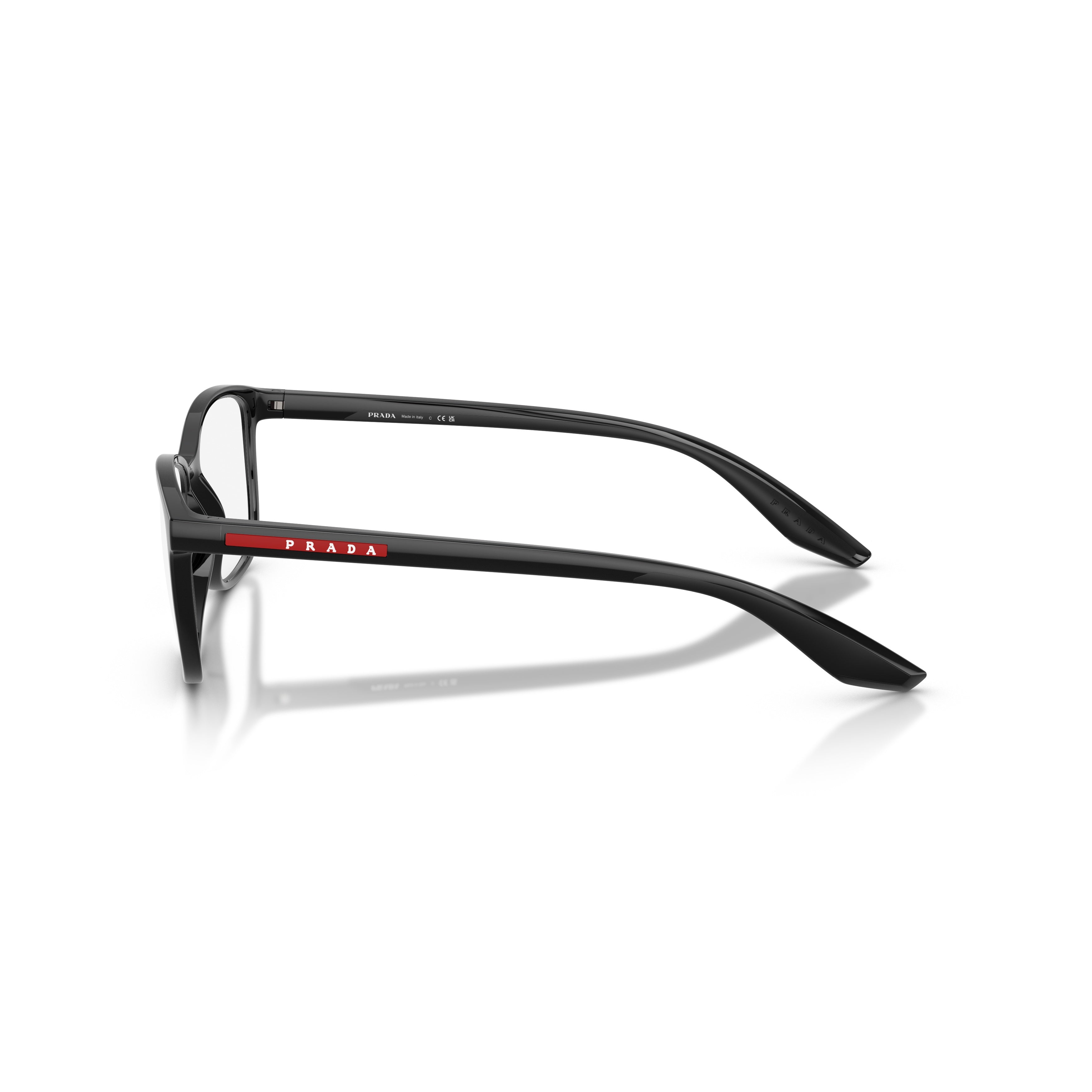 0ps 07rv Rectangular Black Sunglasses