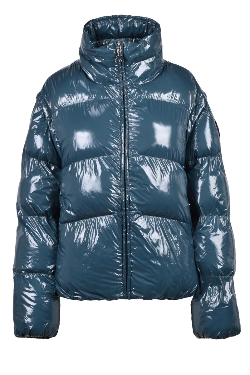 Shiny Down Jacket - Green