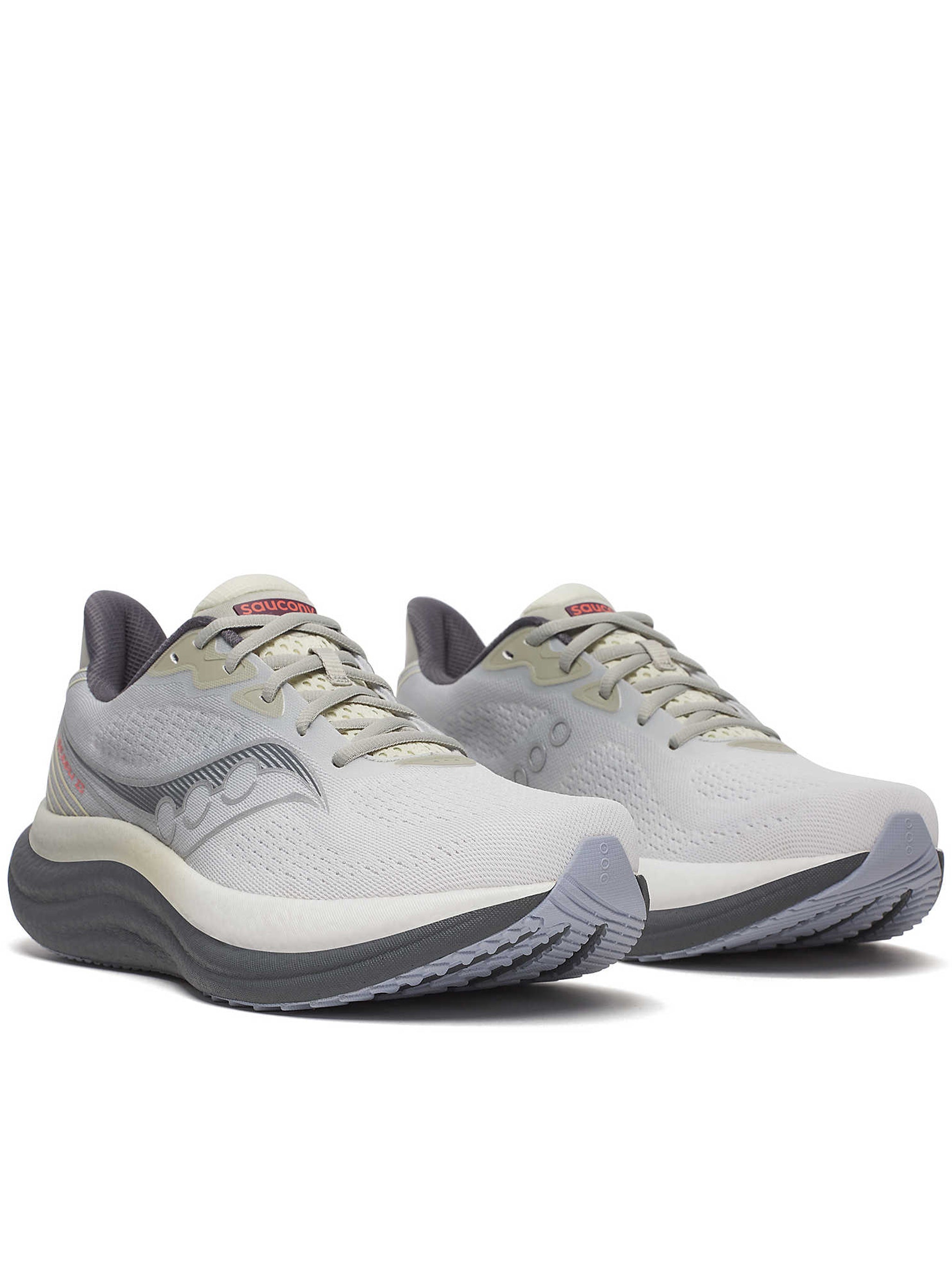 Light Grey Mesh Running Shoes with Cushioned Midsole