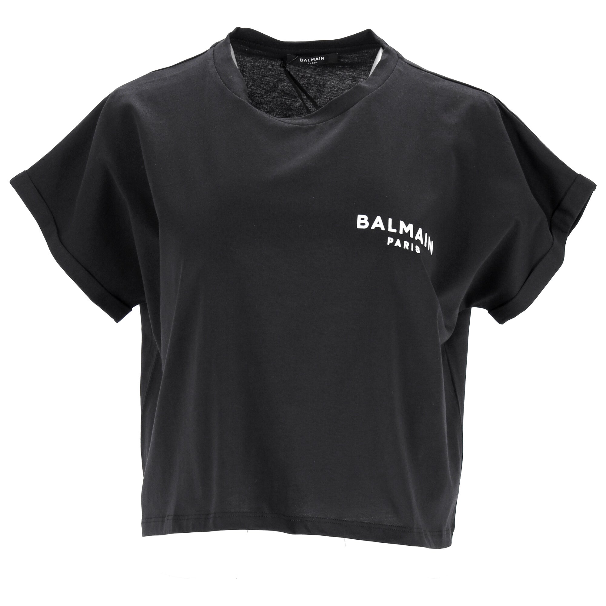 Relaxed-Fit Cotton Crop Top With Logo Detail
