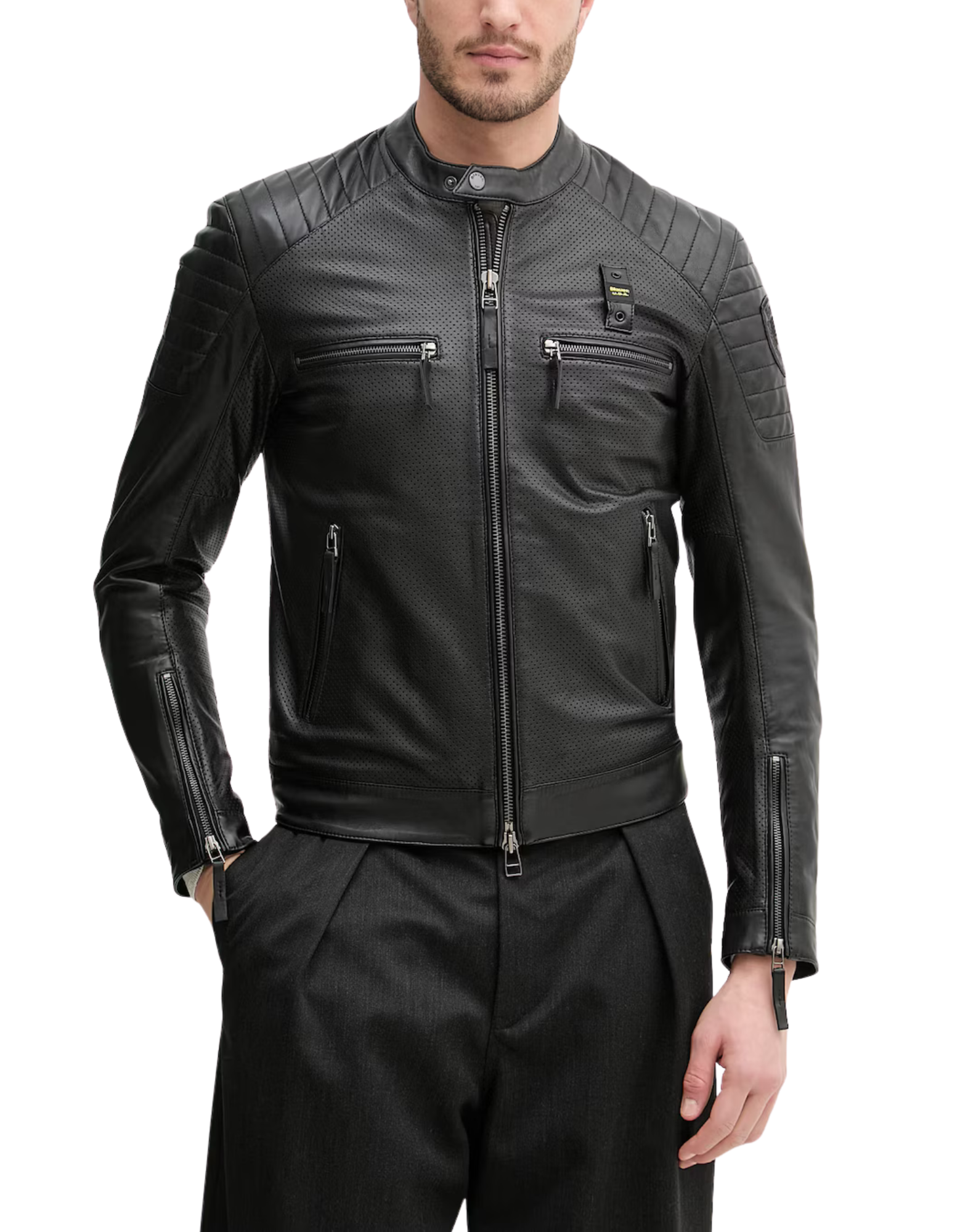 Black Crossland Leather Jacket