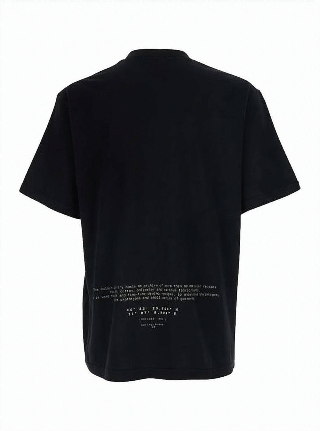 Black Short-Sleeve T-Shirt With Circular Emblem And Relaxed Fit