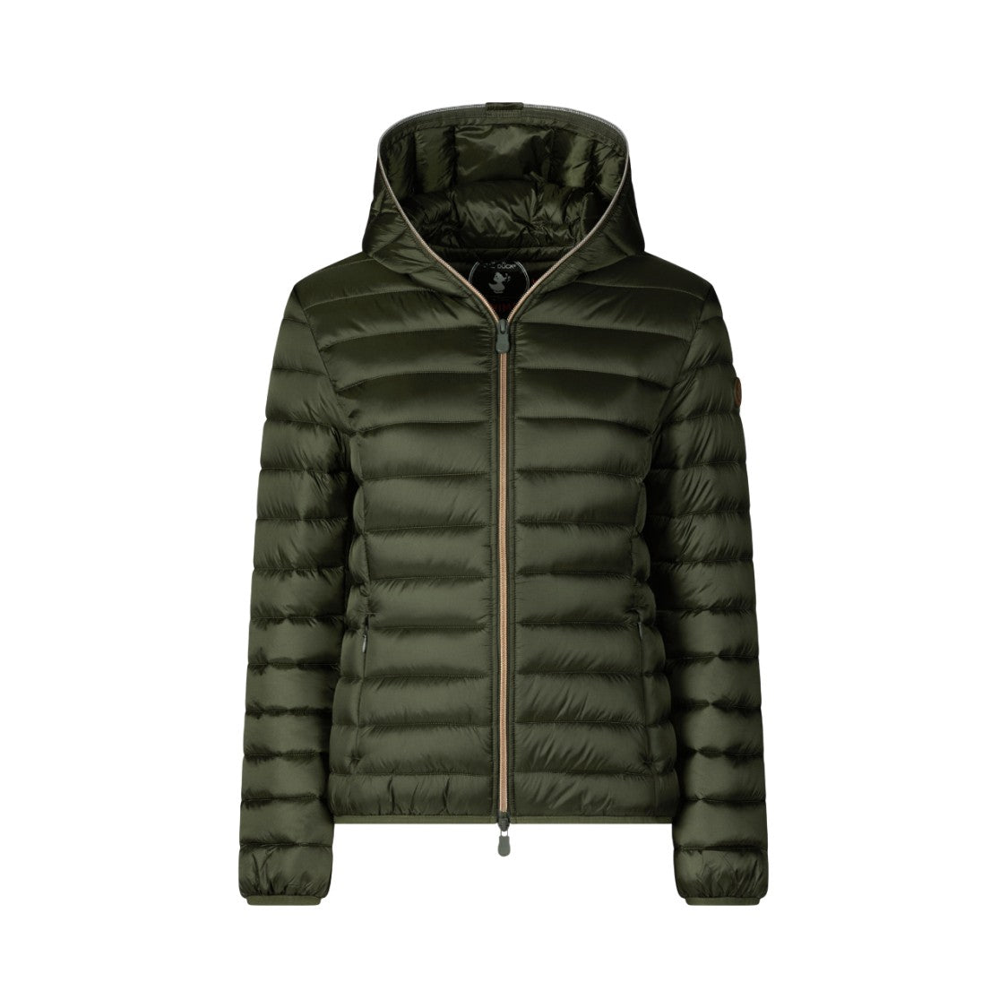 Lightweight Quilted Coat with Zip-Up Hood