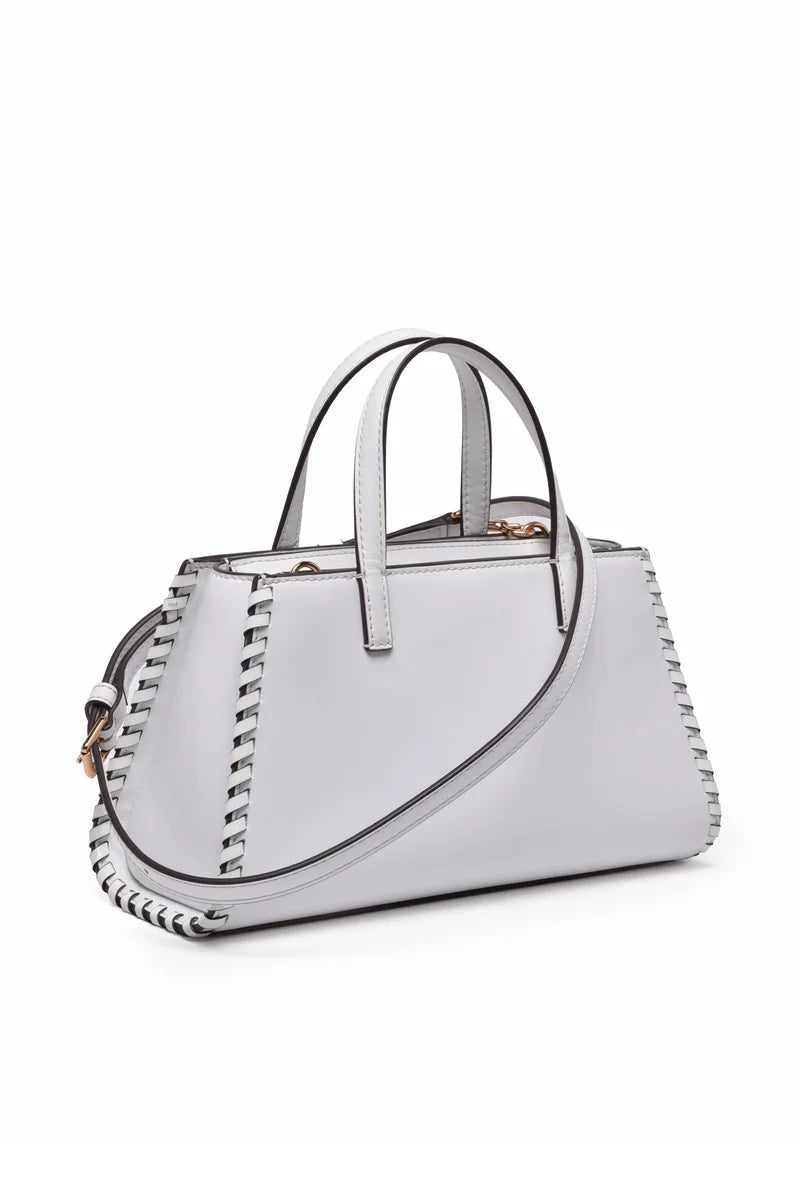 Emerson Whipstitch Mini Tote Bag - White
