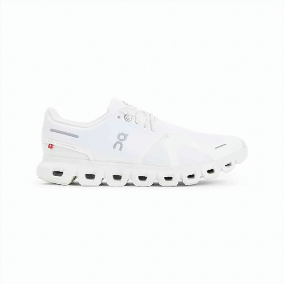 Breathable White Sneakers with Segmented Cushioning