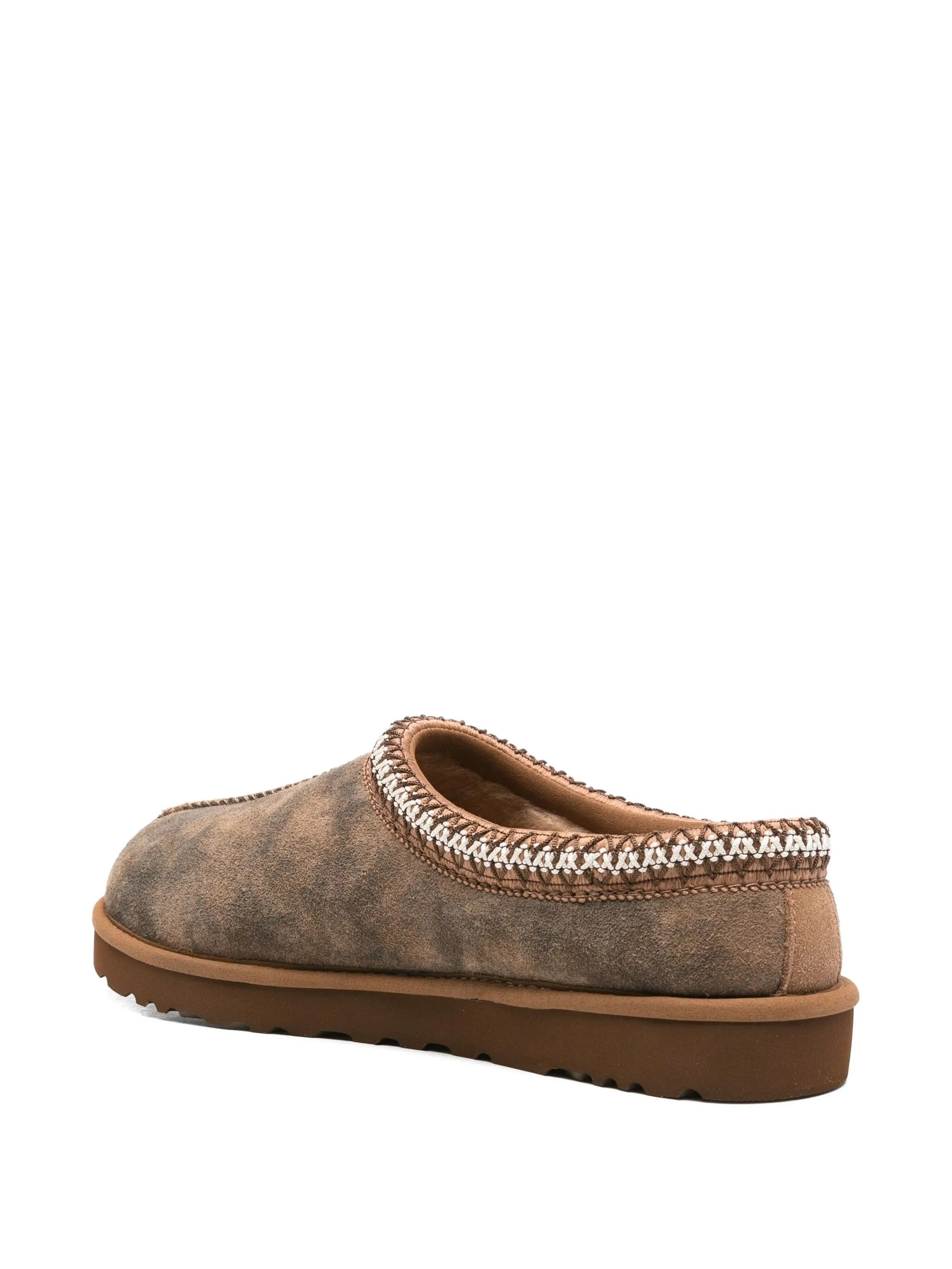 Brown M Tasman Baxter Suede-Like Slippers