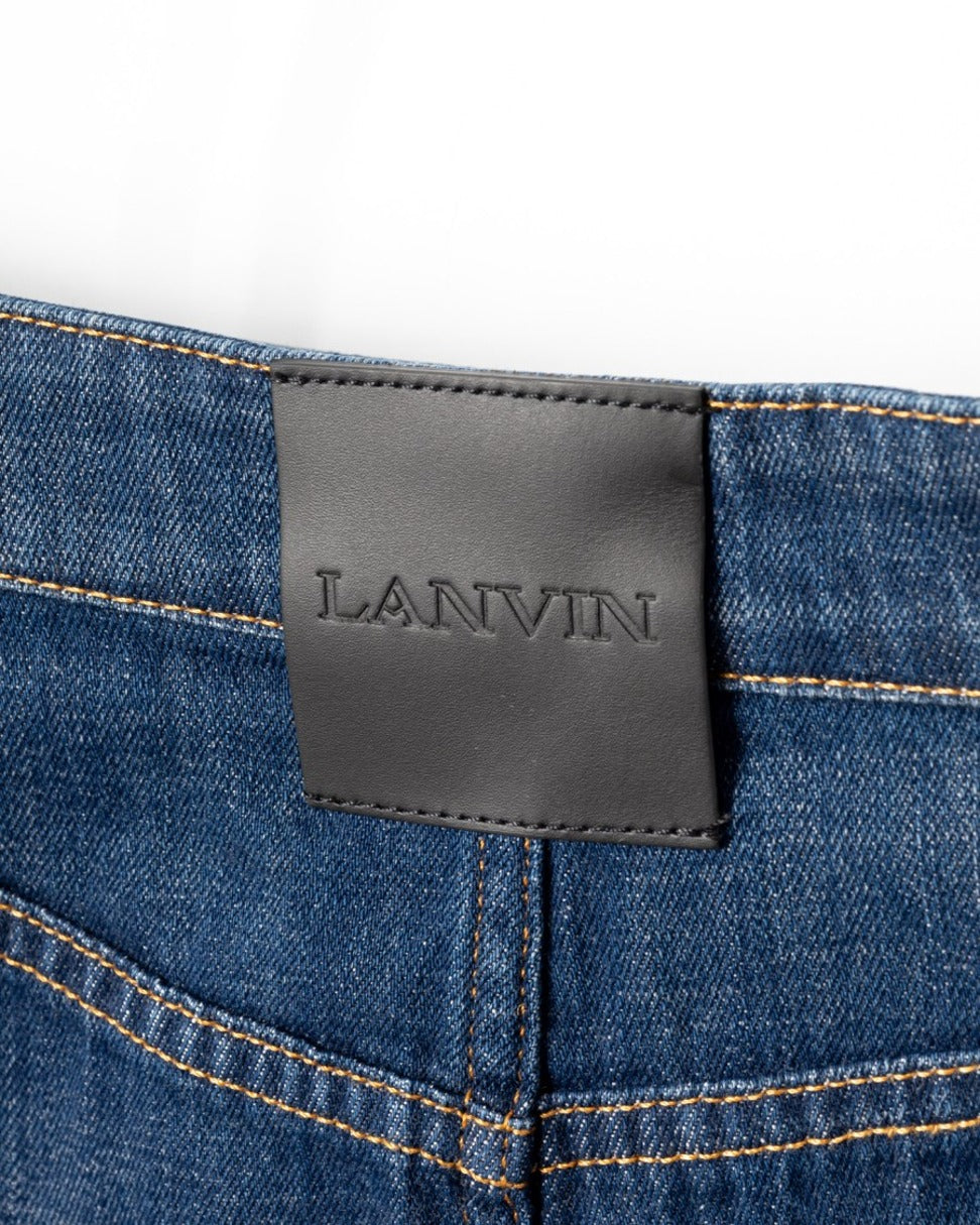 Mid-Length Denim Skirt