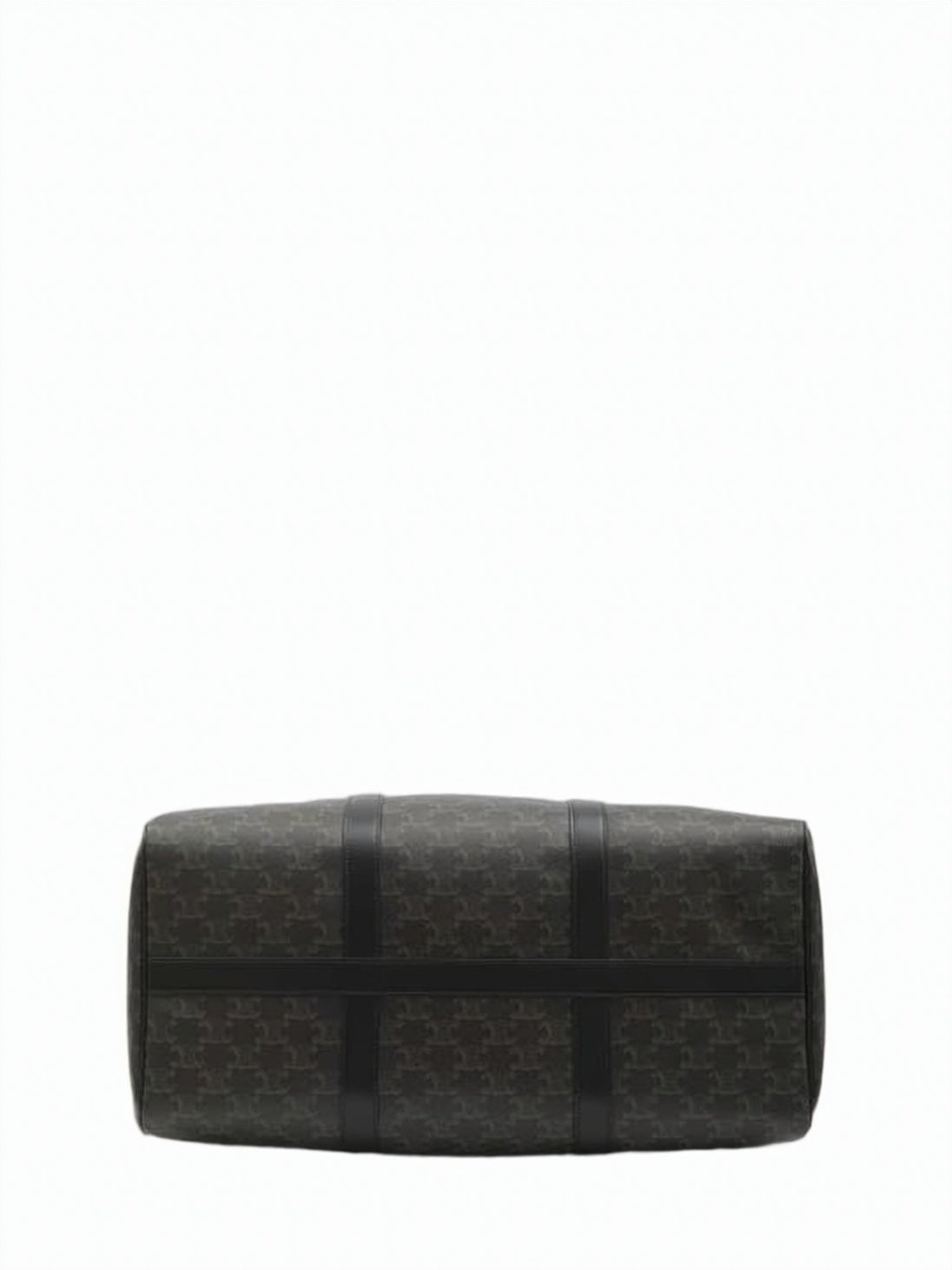 Black Calf Leather and Canvas Shoulder Bag