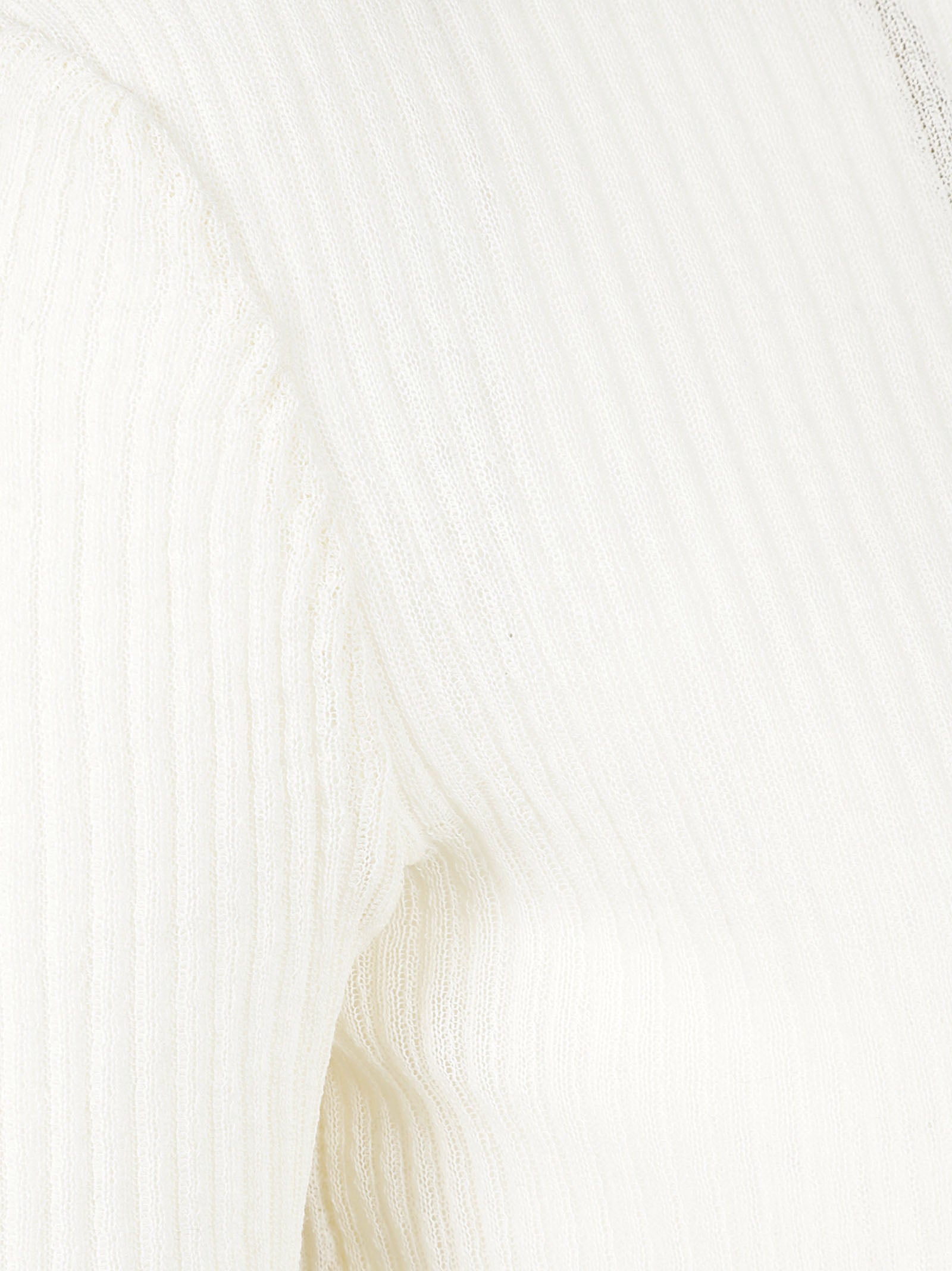 Ribbed Long-Sleeved Crew Neck Top