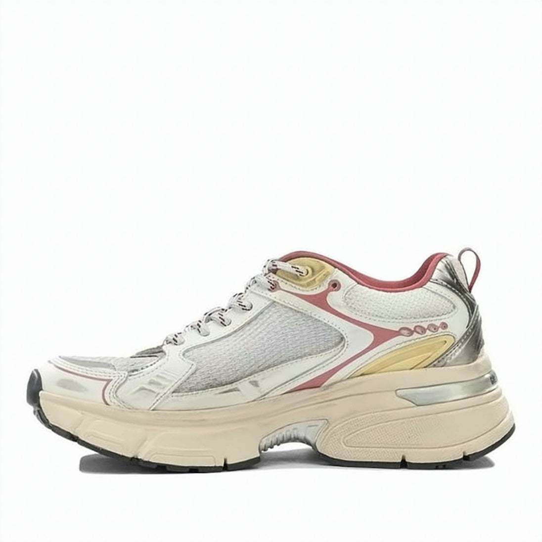 Silk and Nylon Textured Sole Sneakers