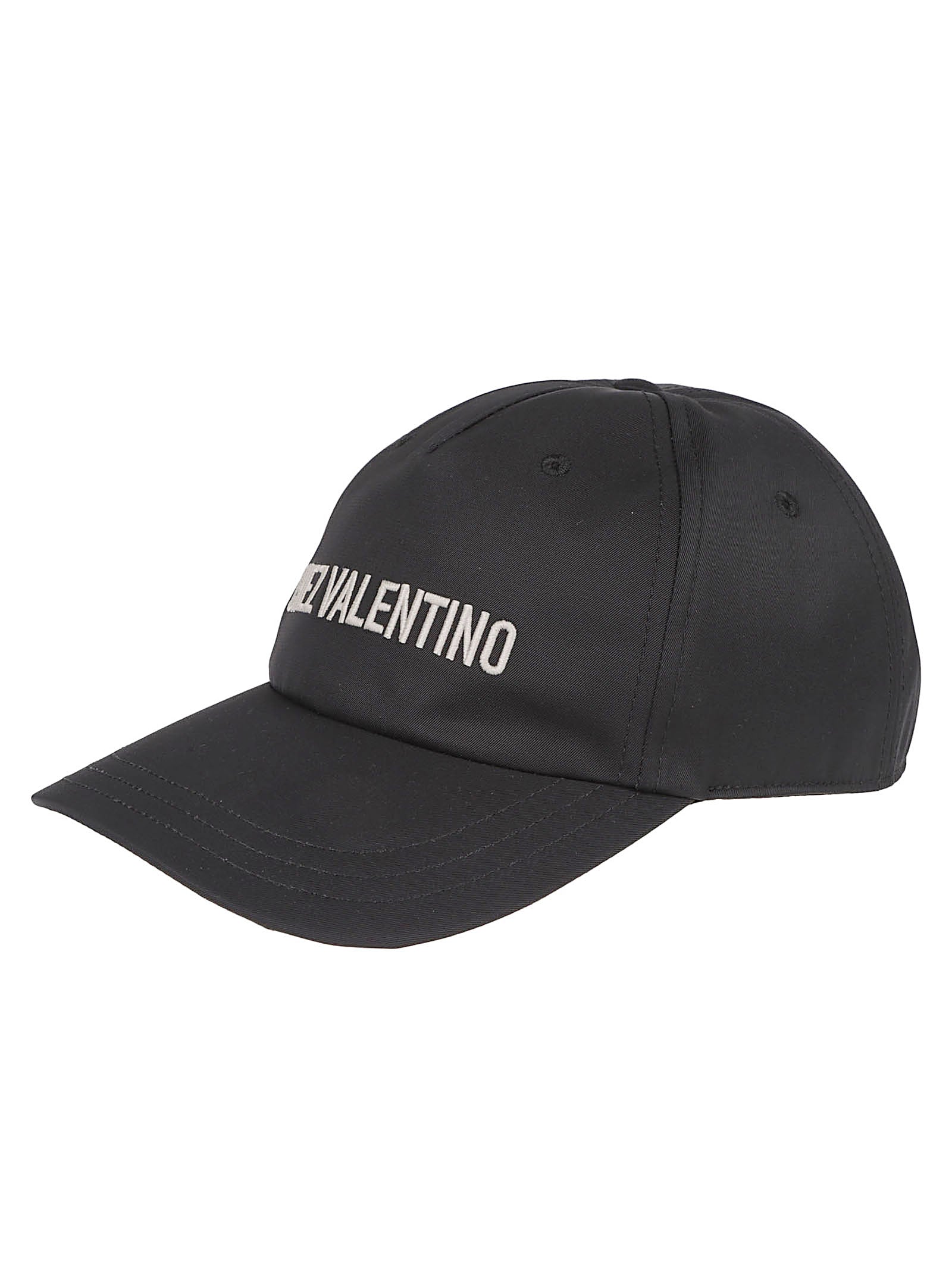 Black Cap with Front and Rear Embroidery