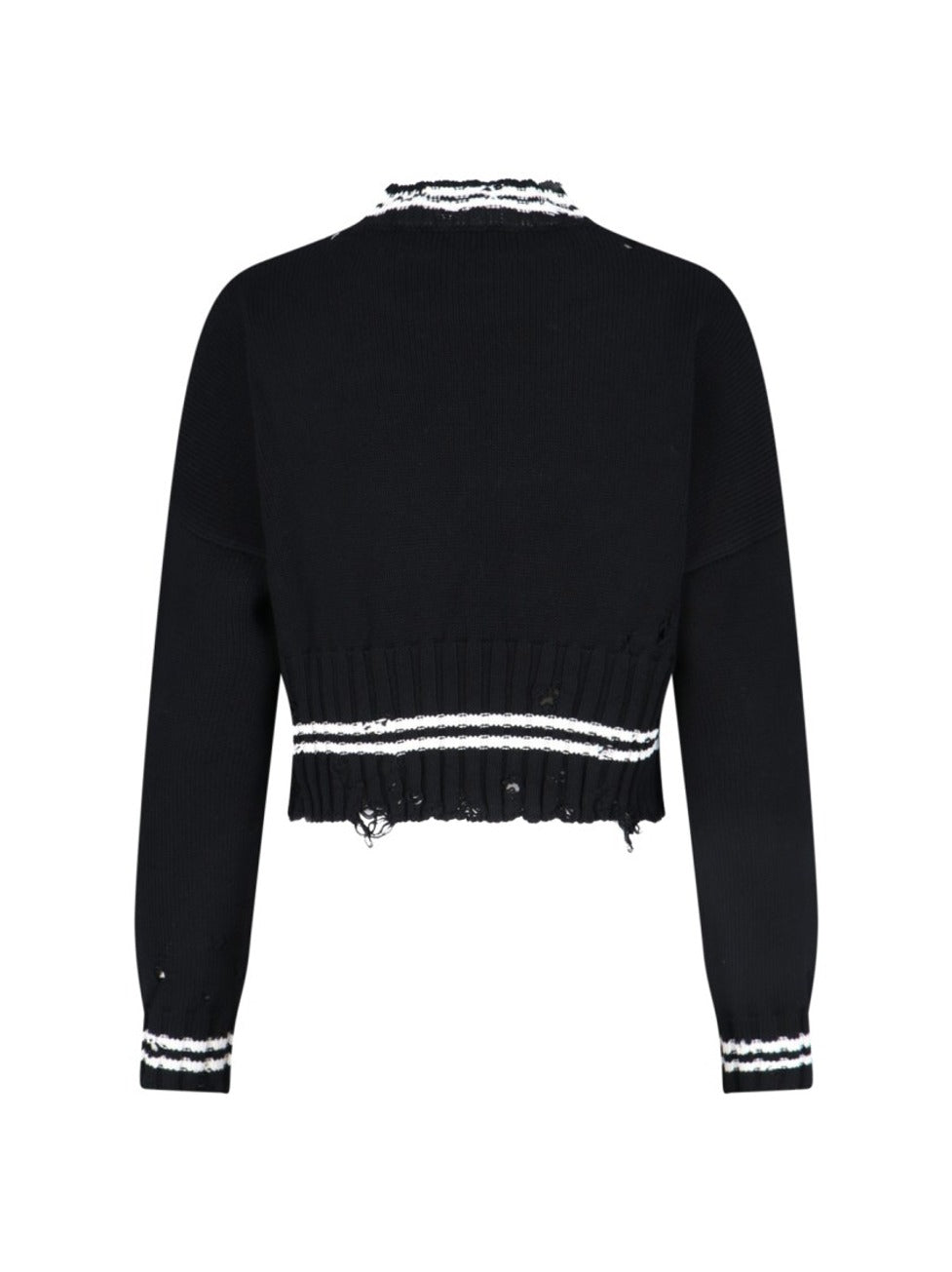 Crop Knit Top – Black