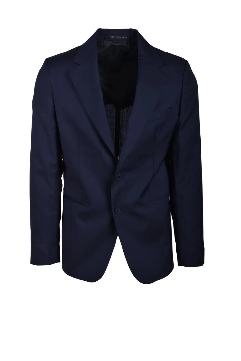 Tailored Two-Button Jacket in Smooth Wool Fabric