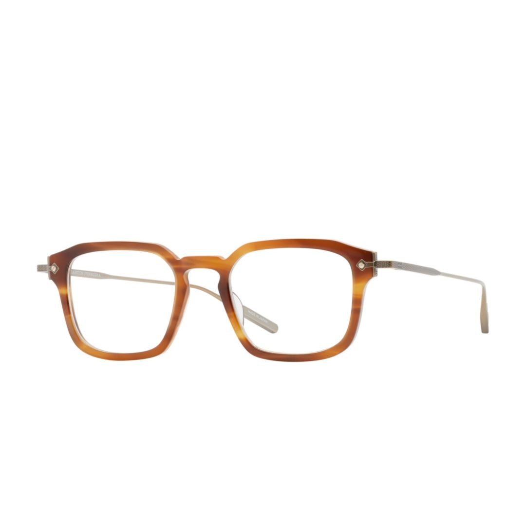 Nolan Square-Frame Tortoiseshell Acetate Eyeglasses with Metallic Temples