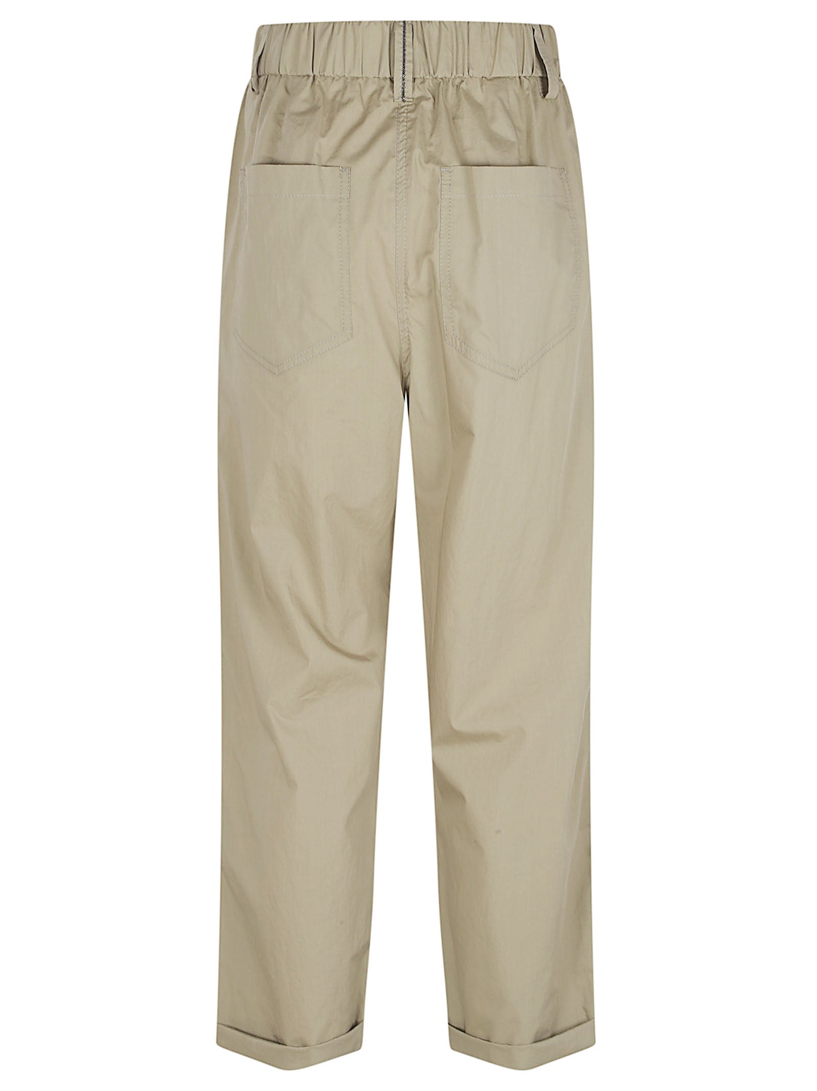 Relaxed Fit Cropped Trousers