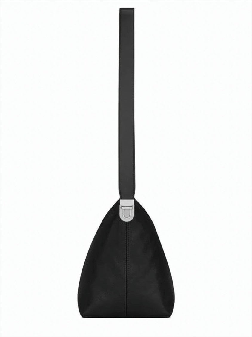 Minimalist Cow Leather Tote Bag with Elongated Shape