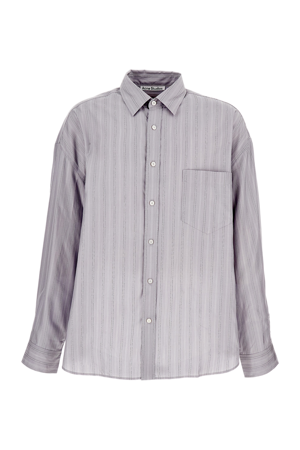 Striped Casual Shirt in Dense Cotton Poplin