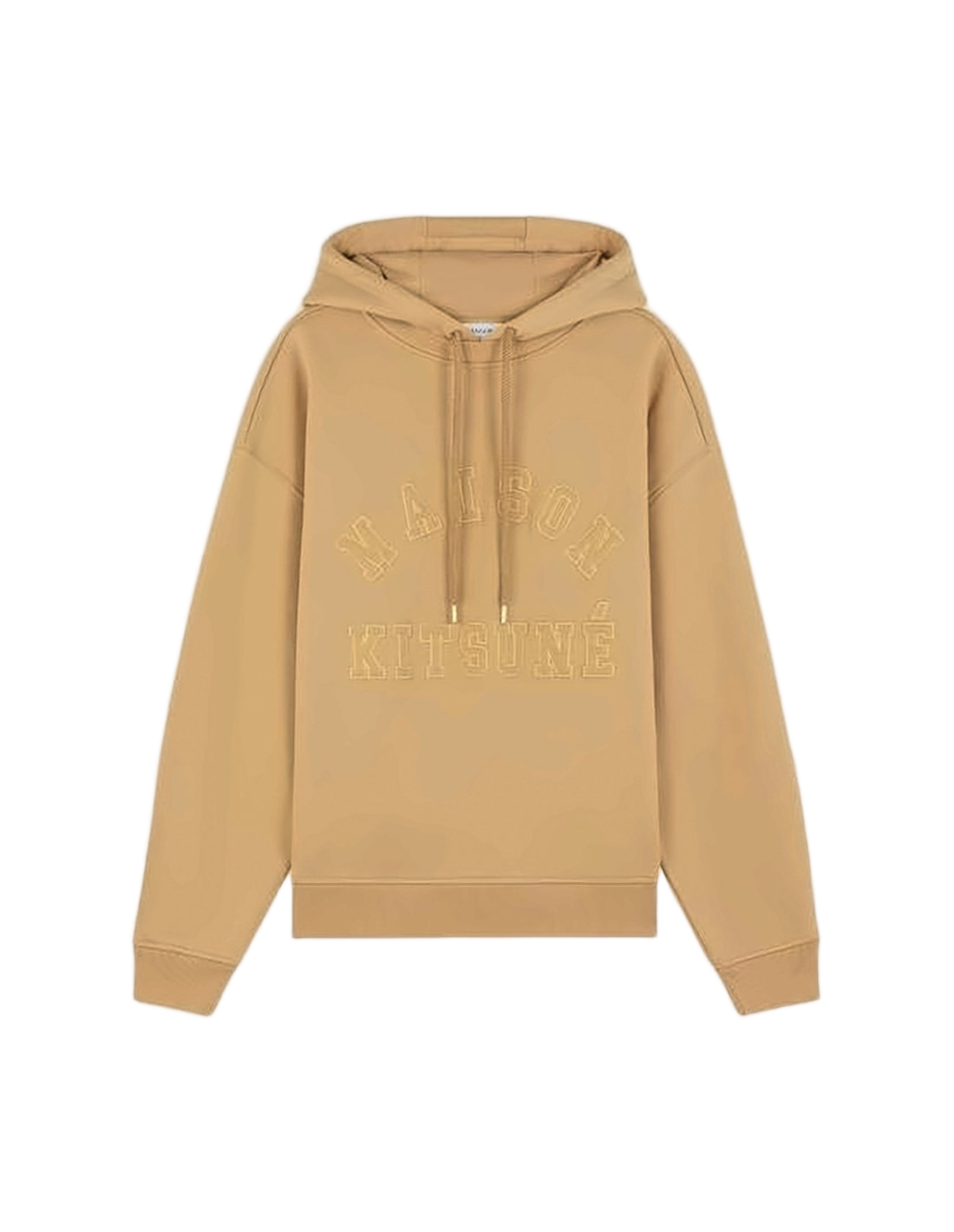 Relaxed-Fit Brown Hoodie With Drawstring And Embroidered Detail