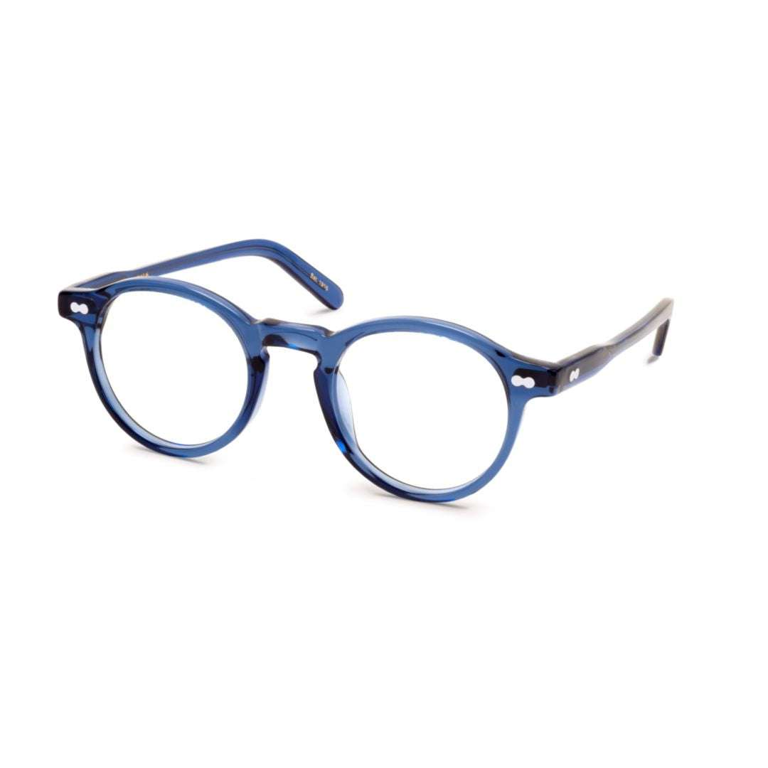 Or-Mil-O Miltzen Translucent Deep Blue Round Frame Eyeglasses