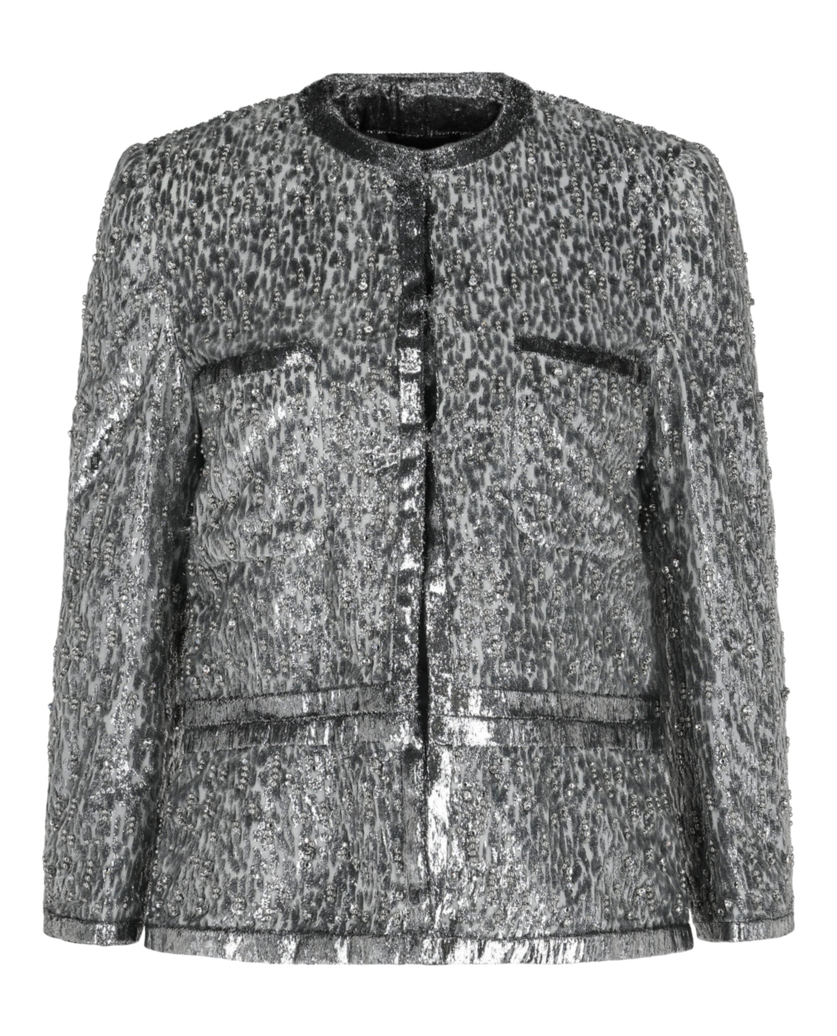Animal Print Single-Breasted Jacket